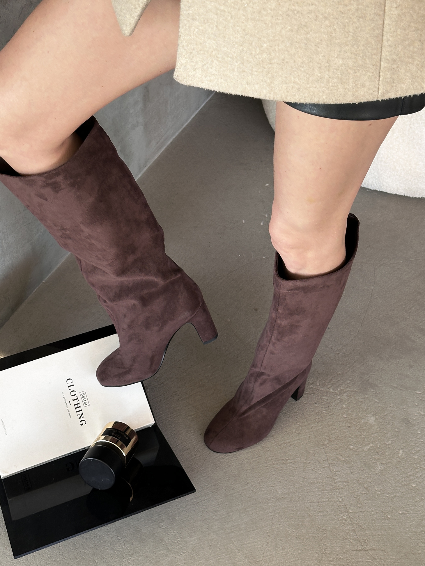 Сапоги женские экозамша