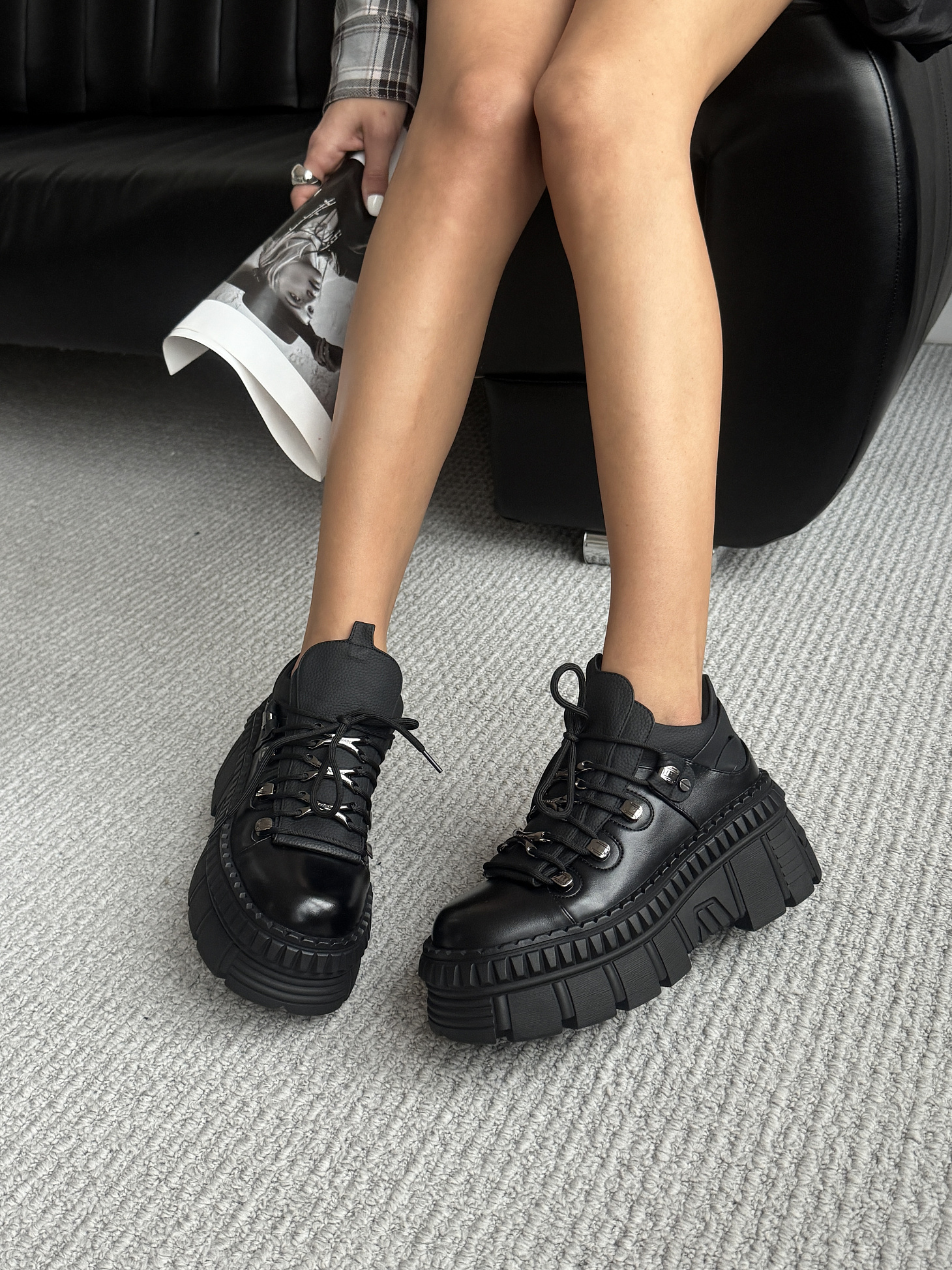 Ботинки женские экокожа