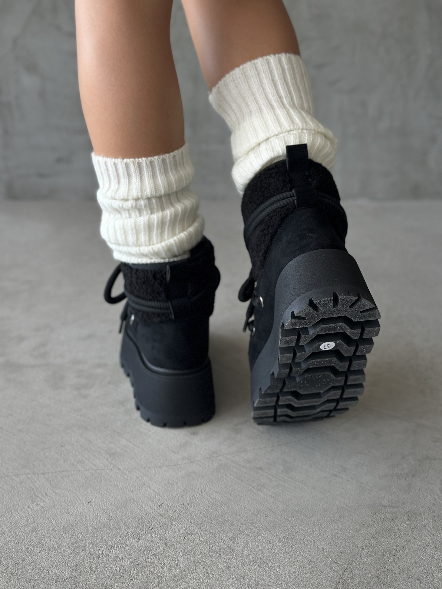 Угги женские экозамша шерсть