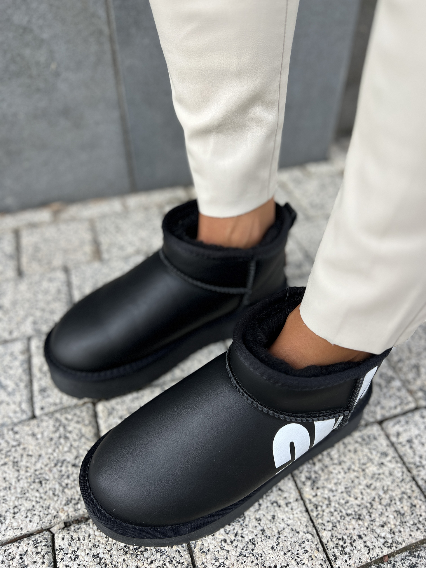 Угги женские кожа шерсть