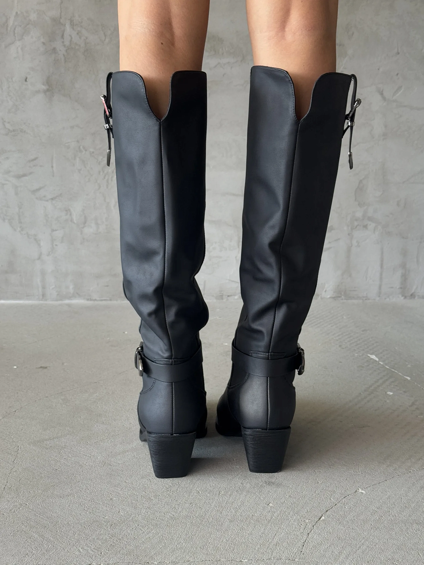 Сапоги женские экокожа шерсть