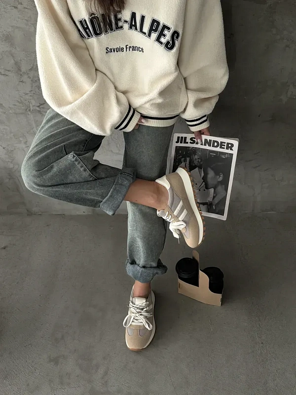 Кроссовки женские текстиль экокожа