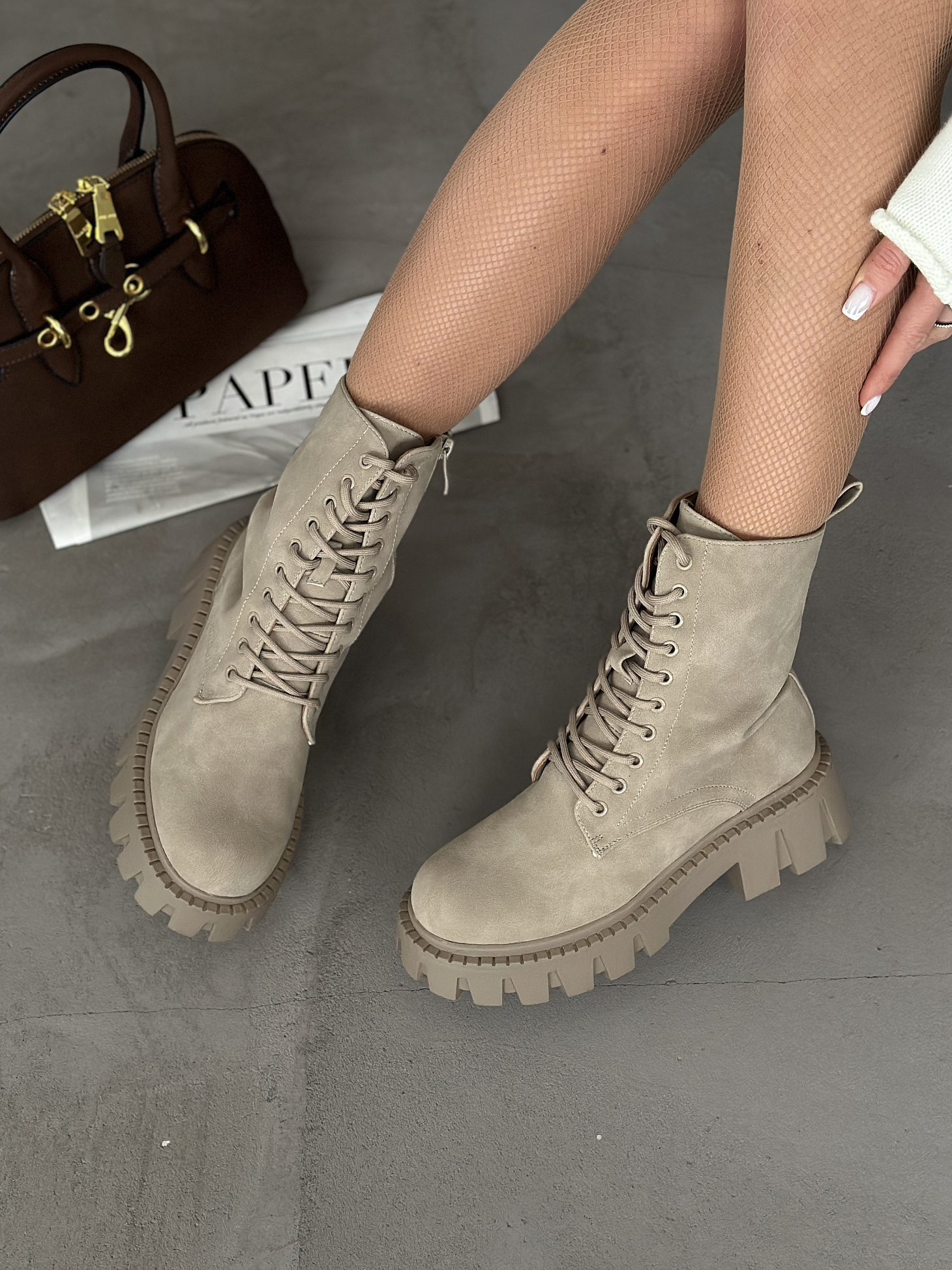 Ботинки женские экокожа