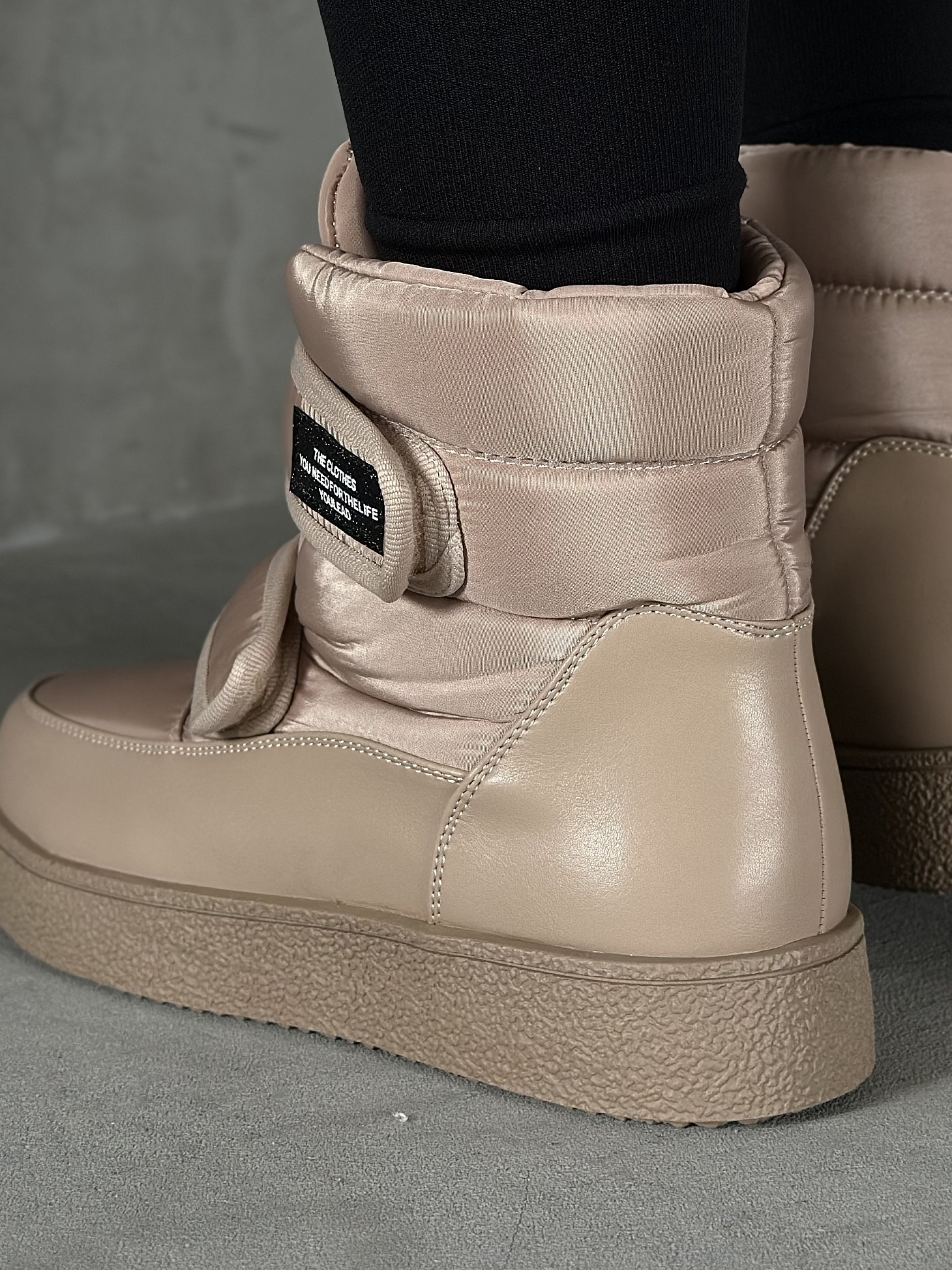 Дутики женские текстиль шерсть