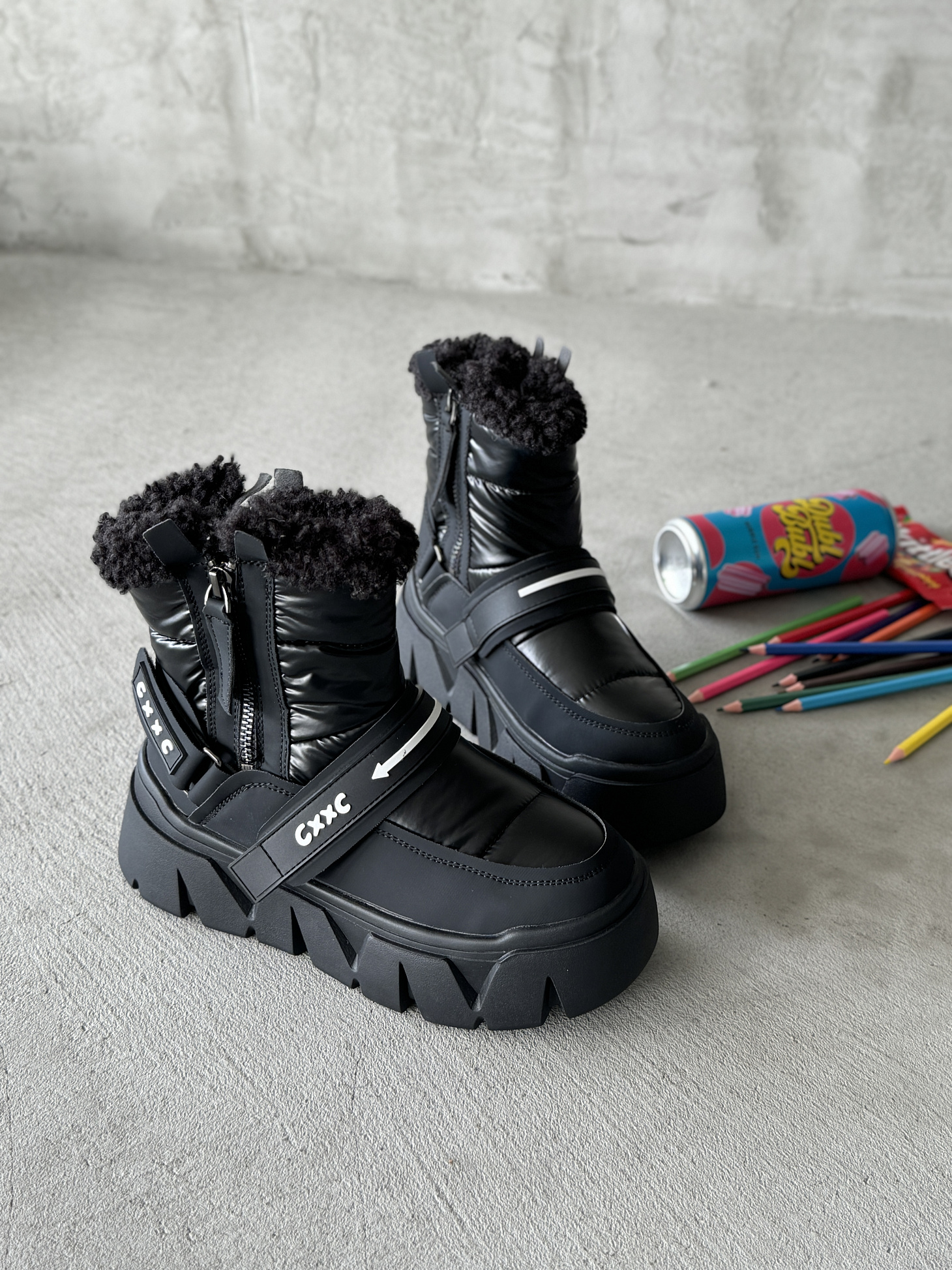 Ботинки детские текстиль шерсть