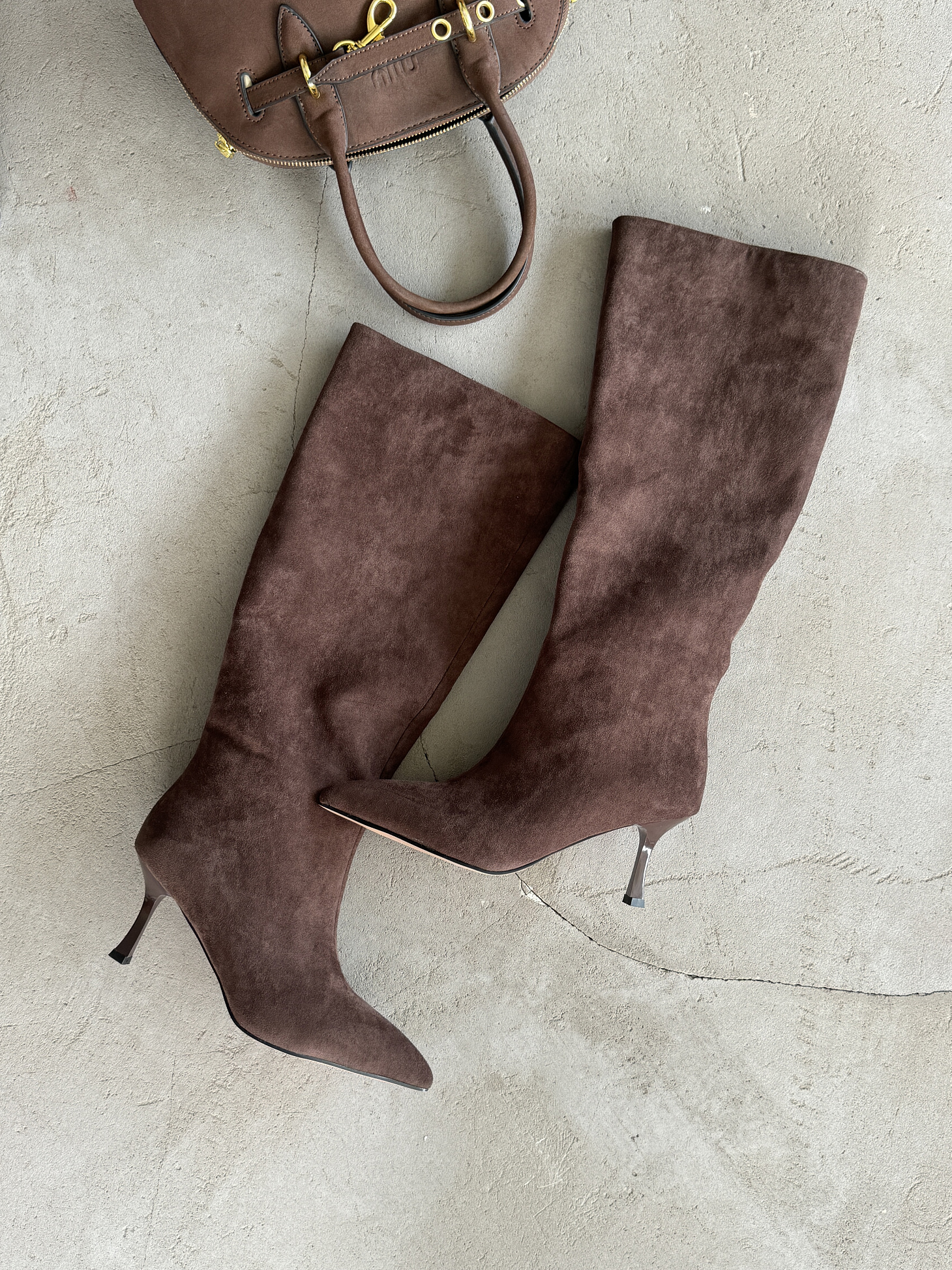 Сапоги женские экозамша