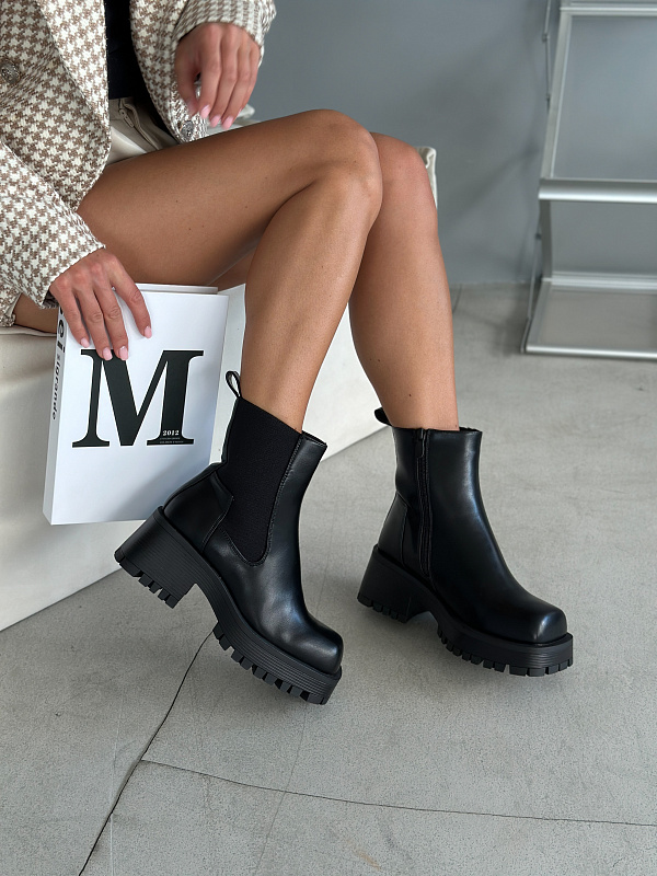 Ботинки женские экокожа шерсть