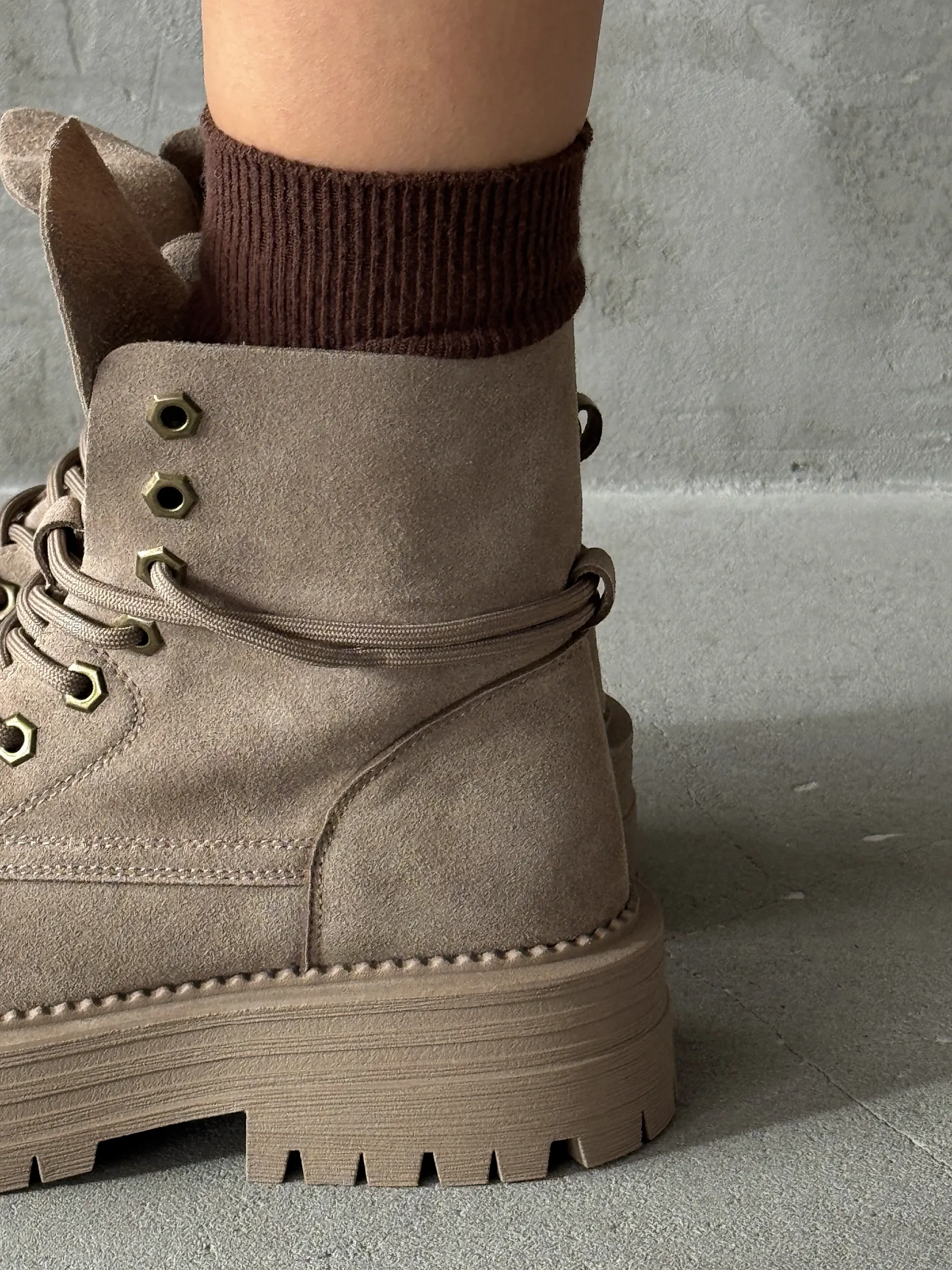 Ботинки женские натуральная замша шерсть