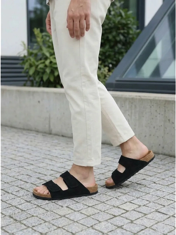 Летние шлепанцы мужские биркенштоки на платформе