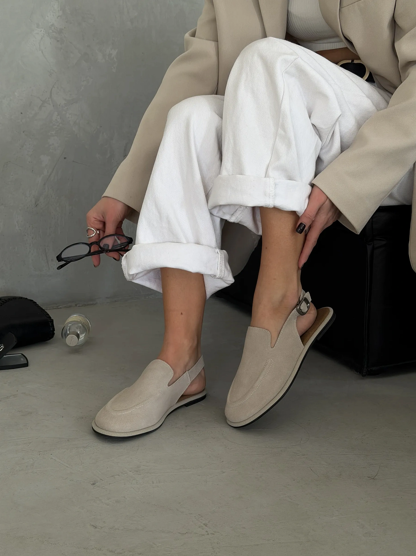 Летние босоножки на тонкой подошве мюли