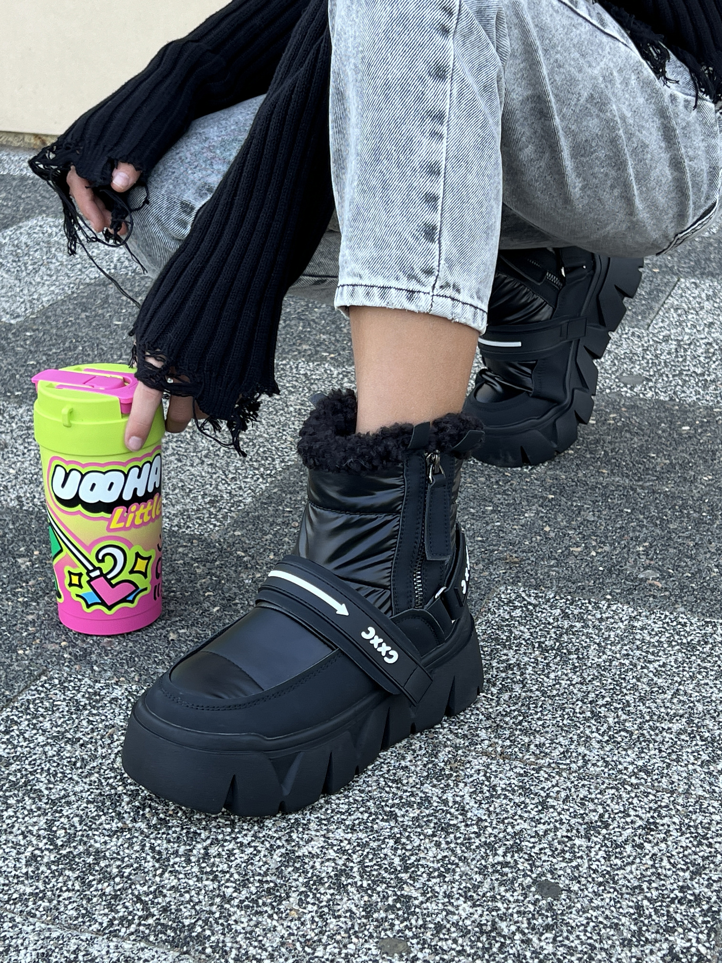 Ботинки детские текстиль шерсть