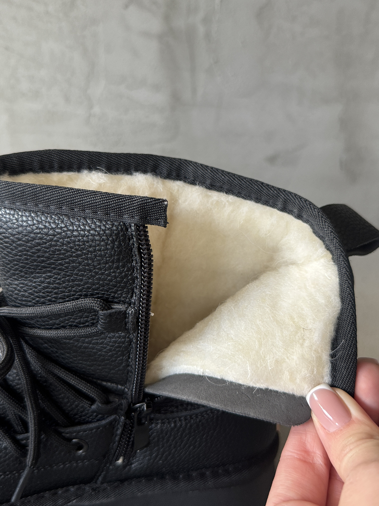 Ботинки детские экокожа шерсть