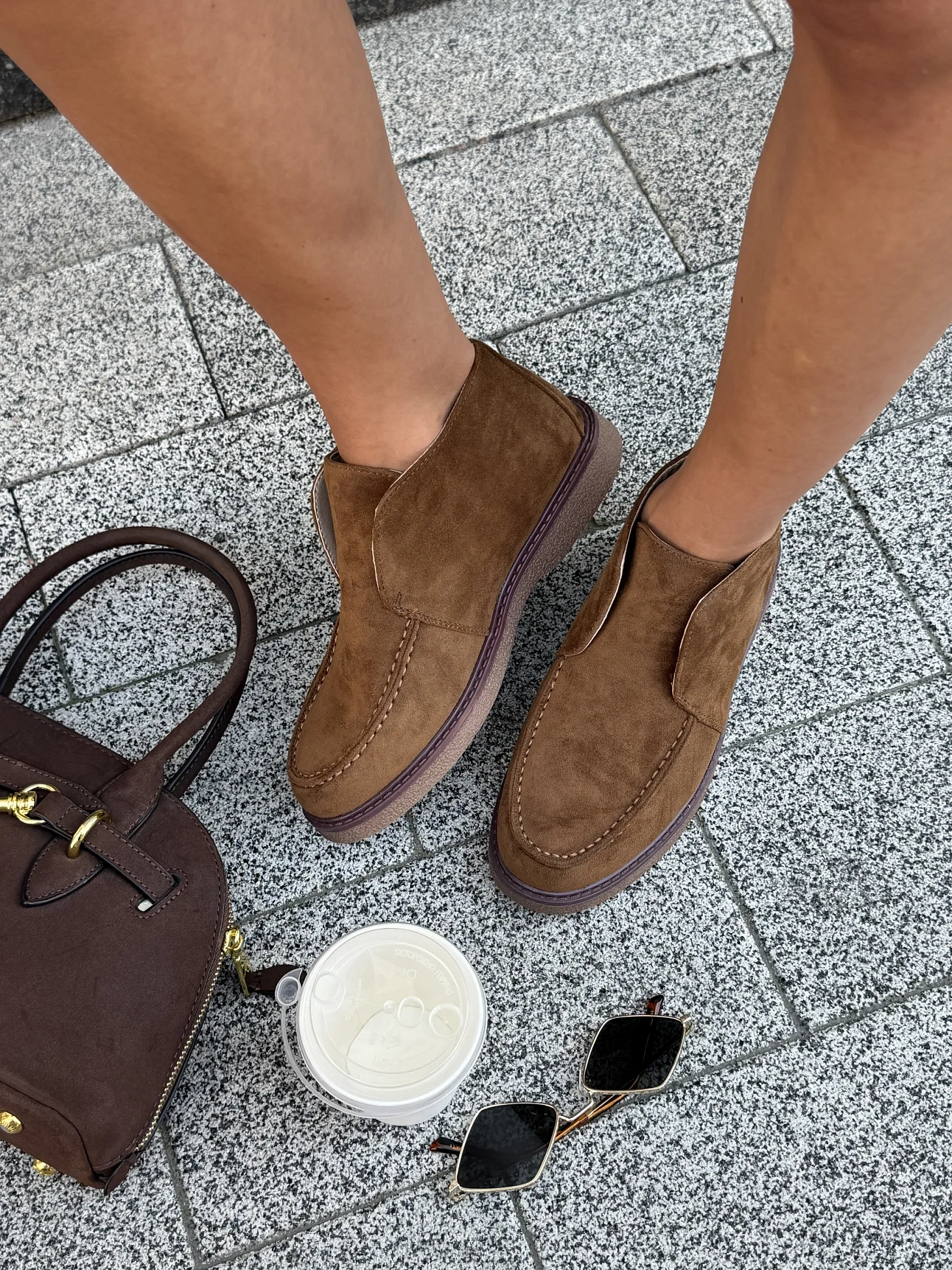 Ботинки женские экозамша