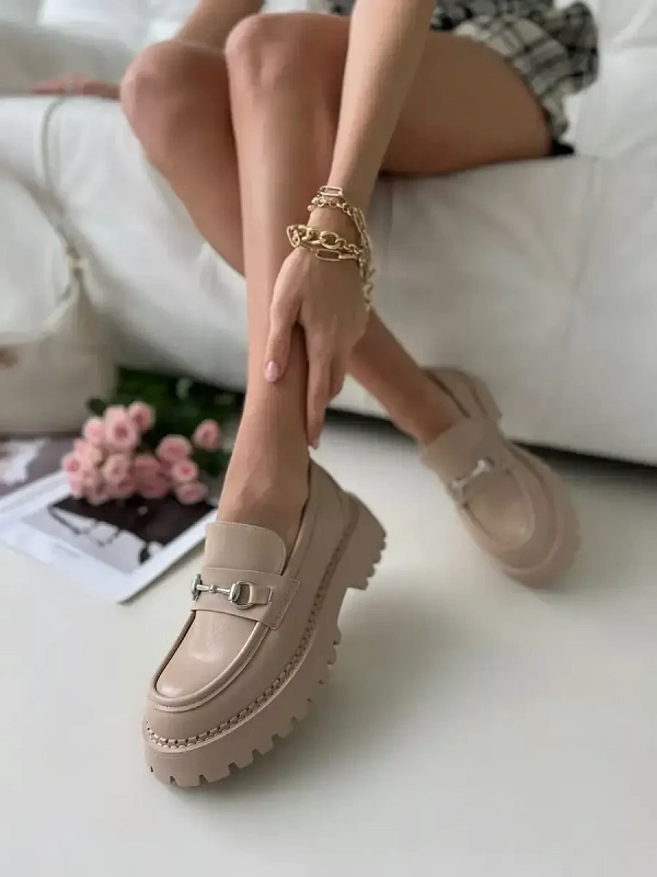 Лоферы на платформе высокой подошве