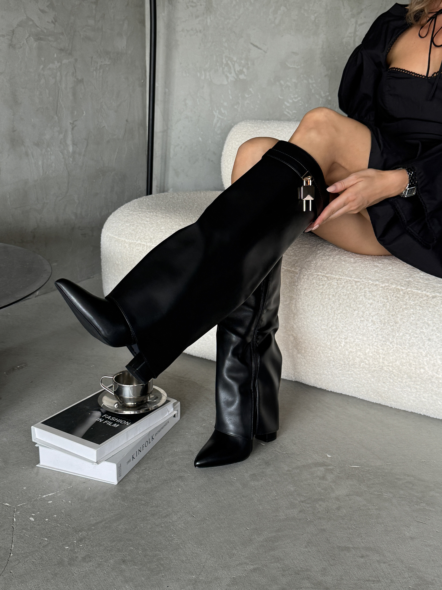 Сапоги женские экокожа