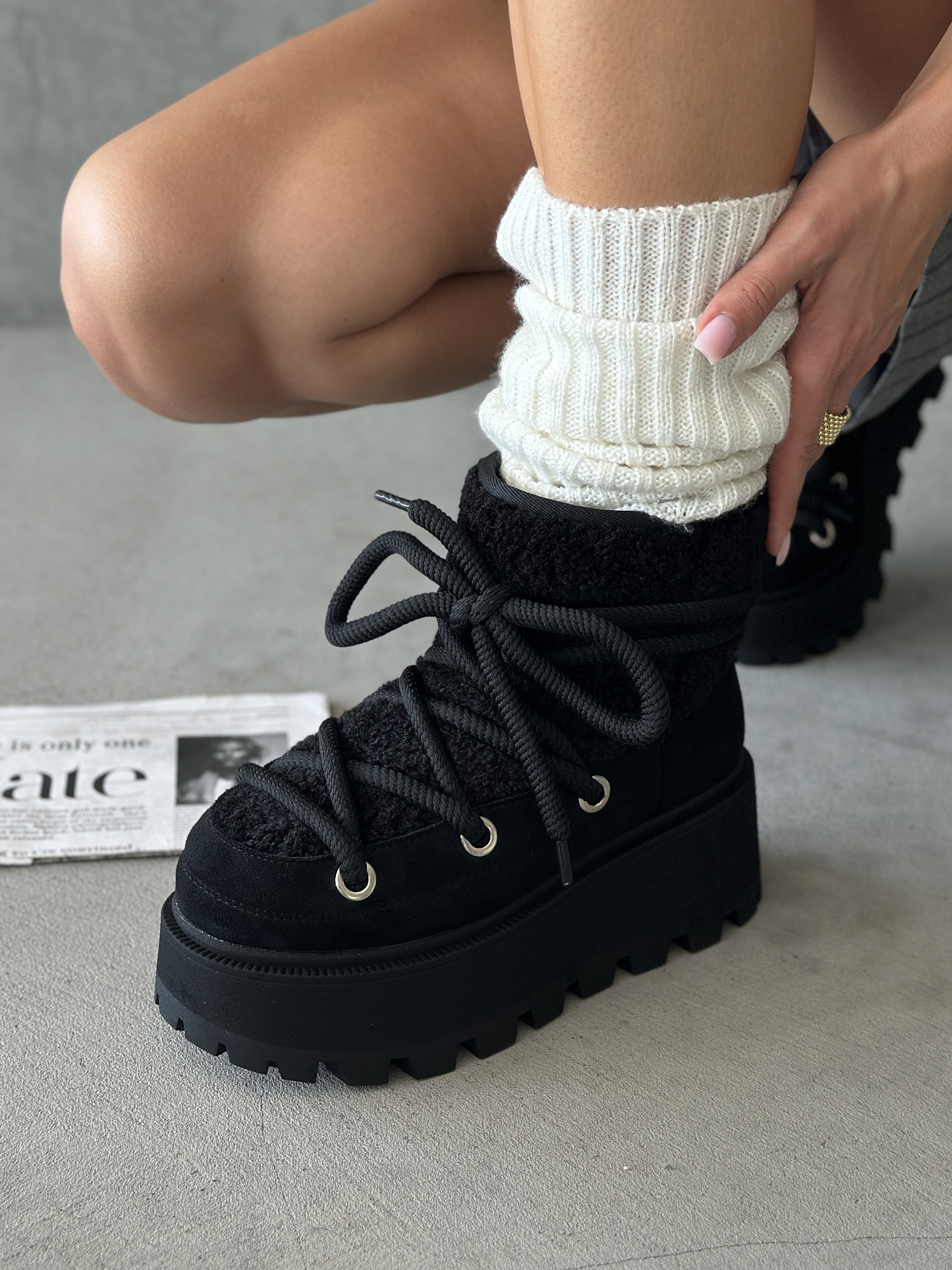 Угги женские экозамша шерсть