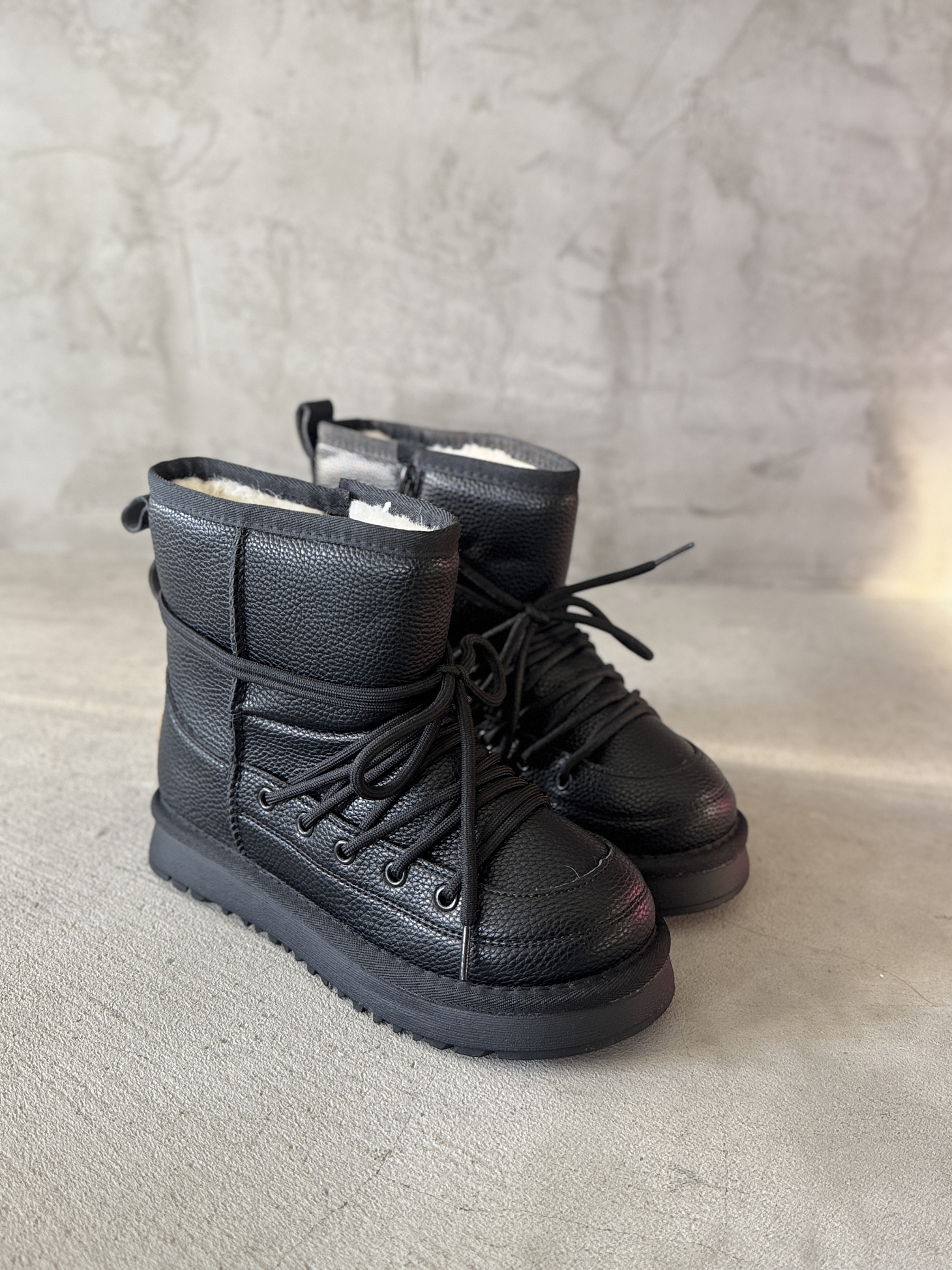 Ботинки детские экокожа шерсть