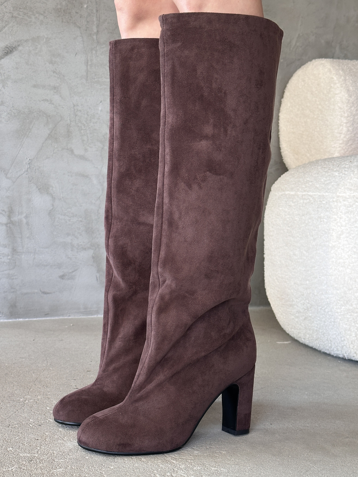 Сапоги женские экозамша