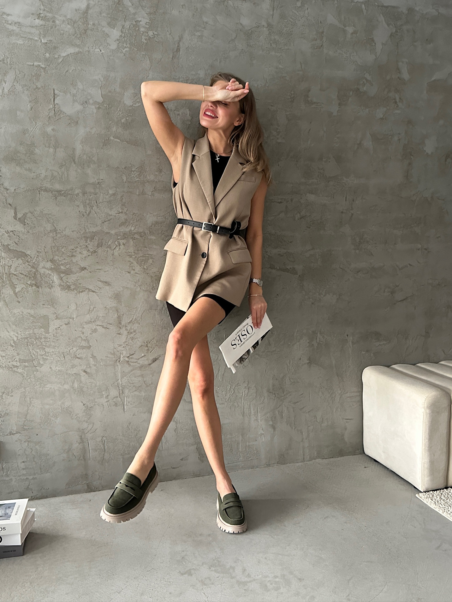 Лоферы женские экозамша