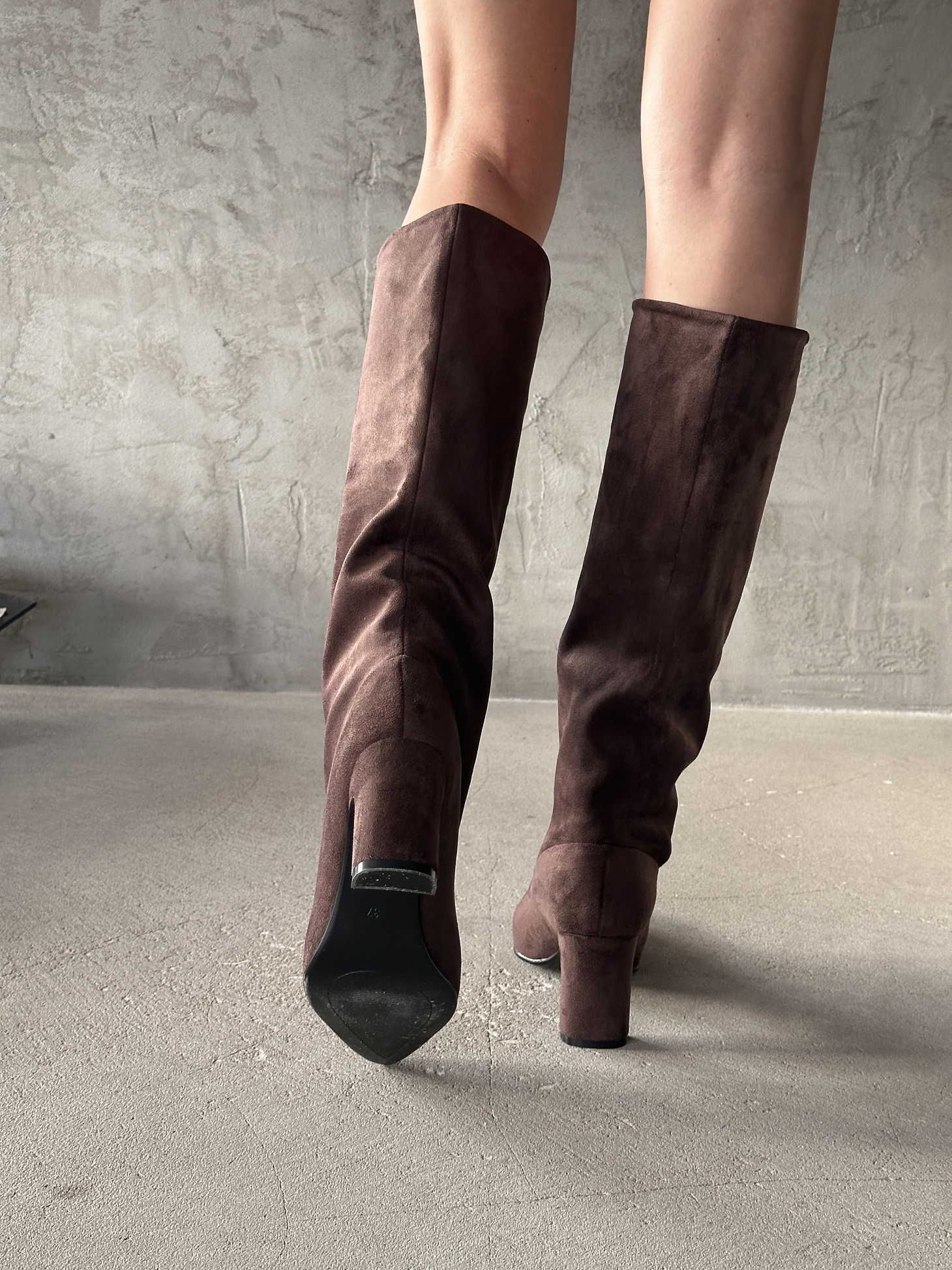 Сапоги женские экозамша