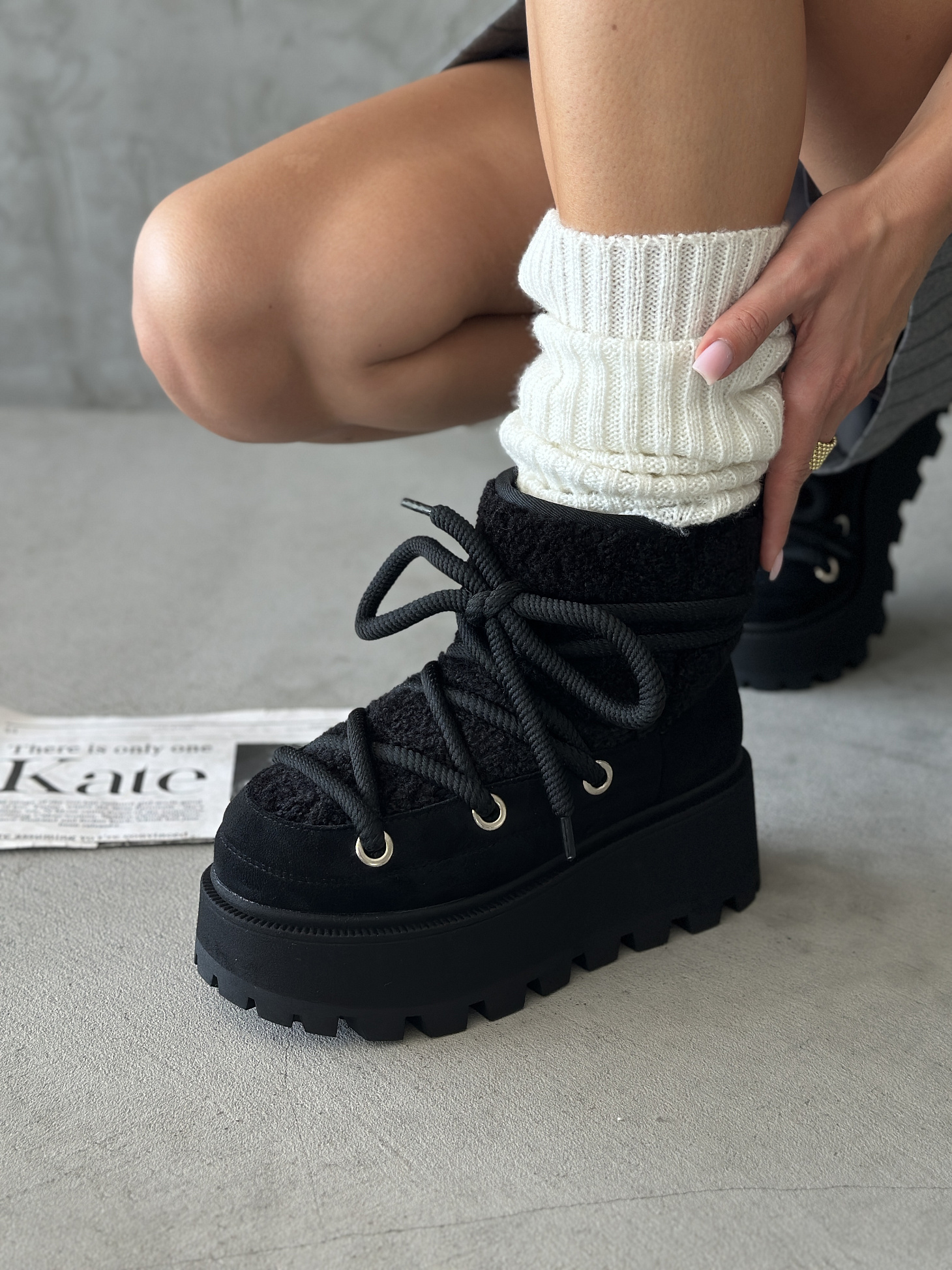 Угги женские экозамша шерсть