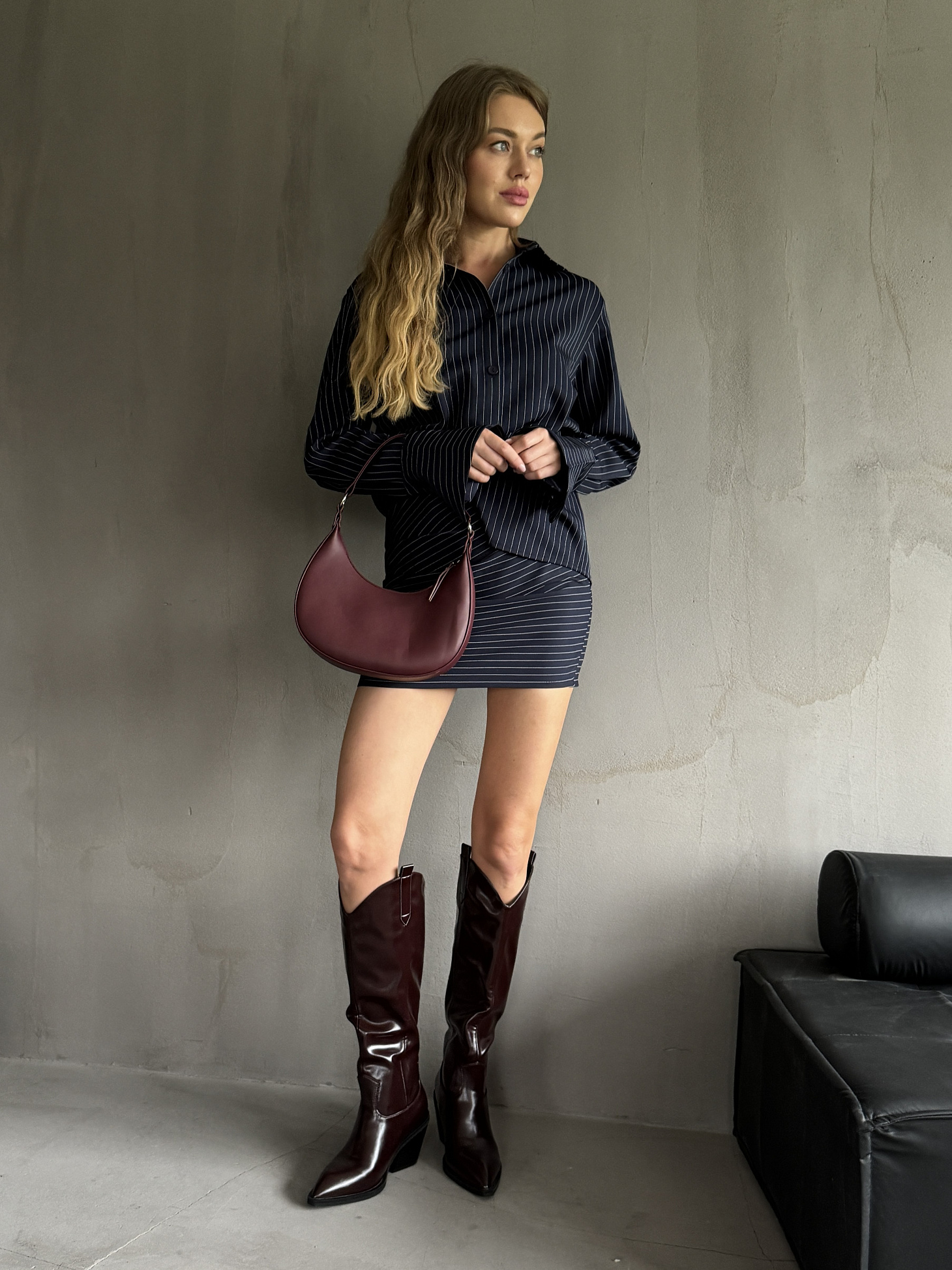 Сапоги казаки женские экокожа