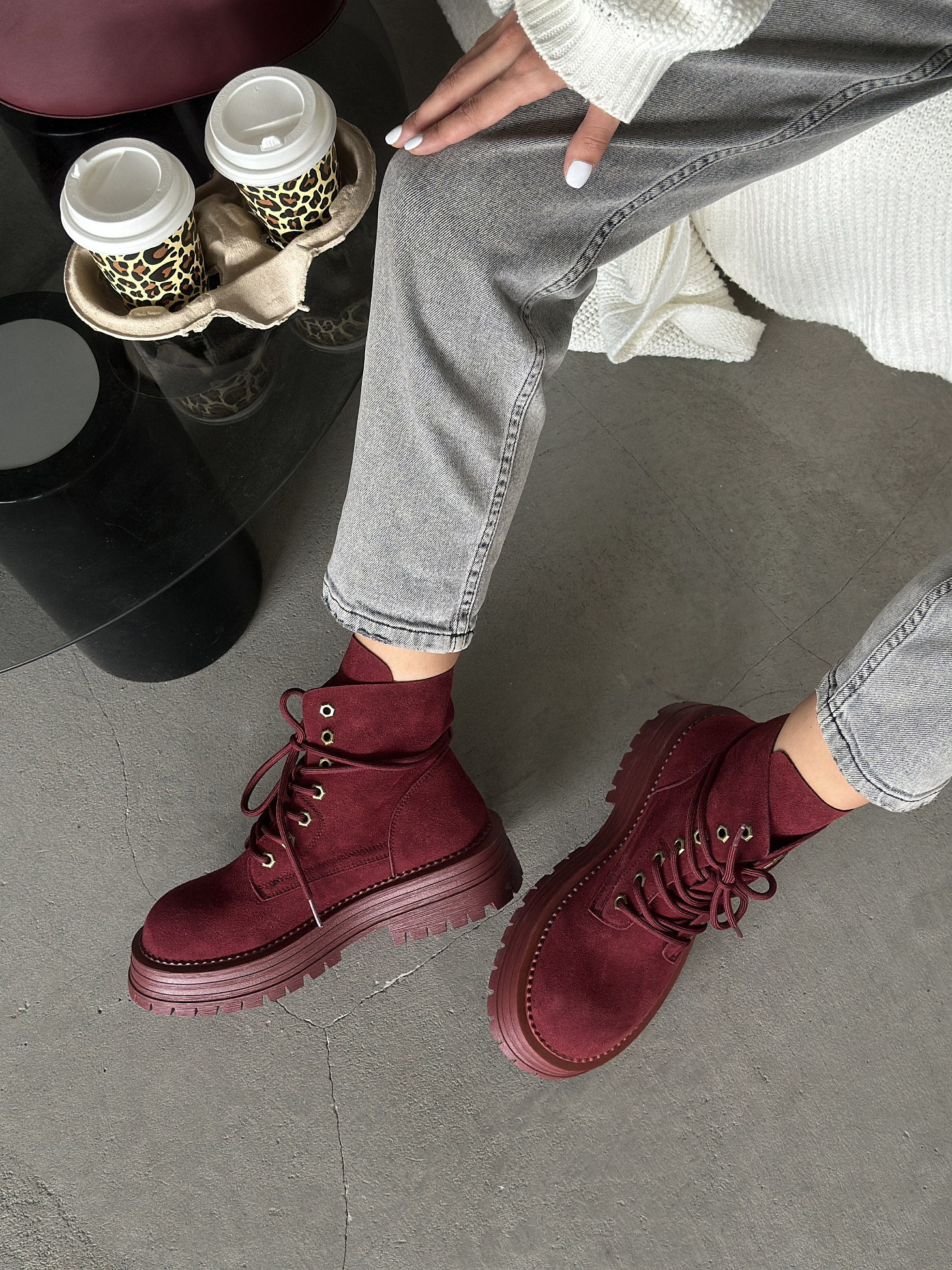 Ботинки женские натуральная замша