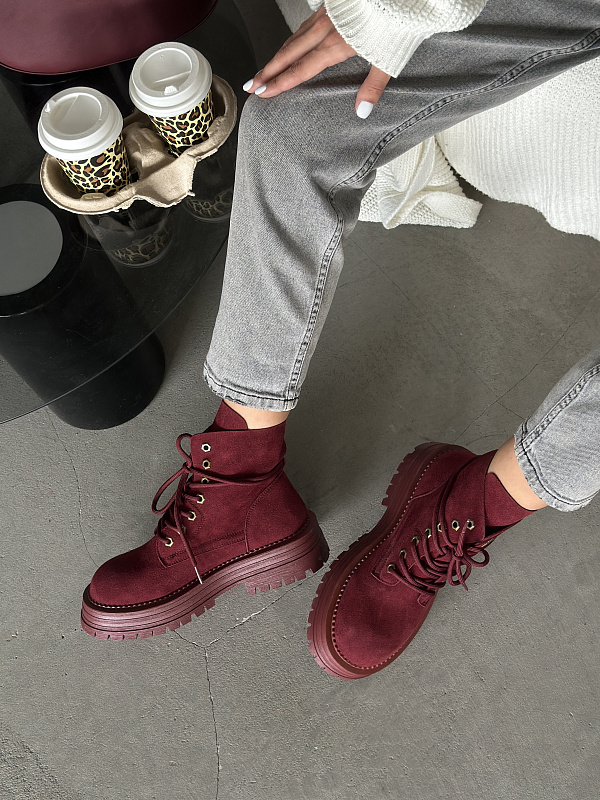 Ботинки женские натуральная замша