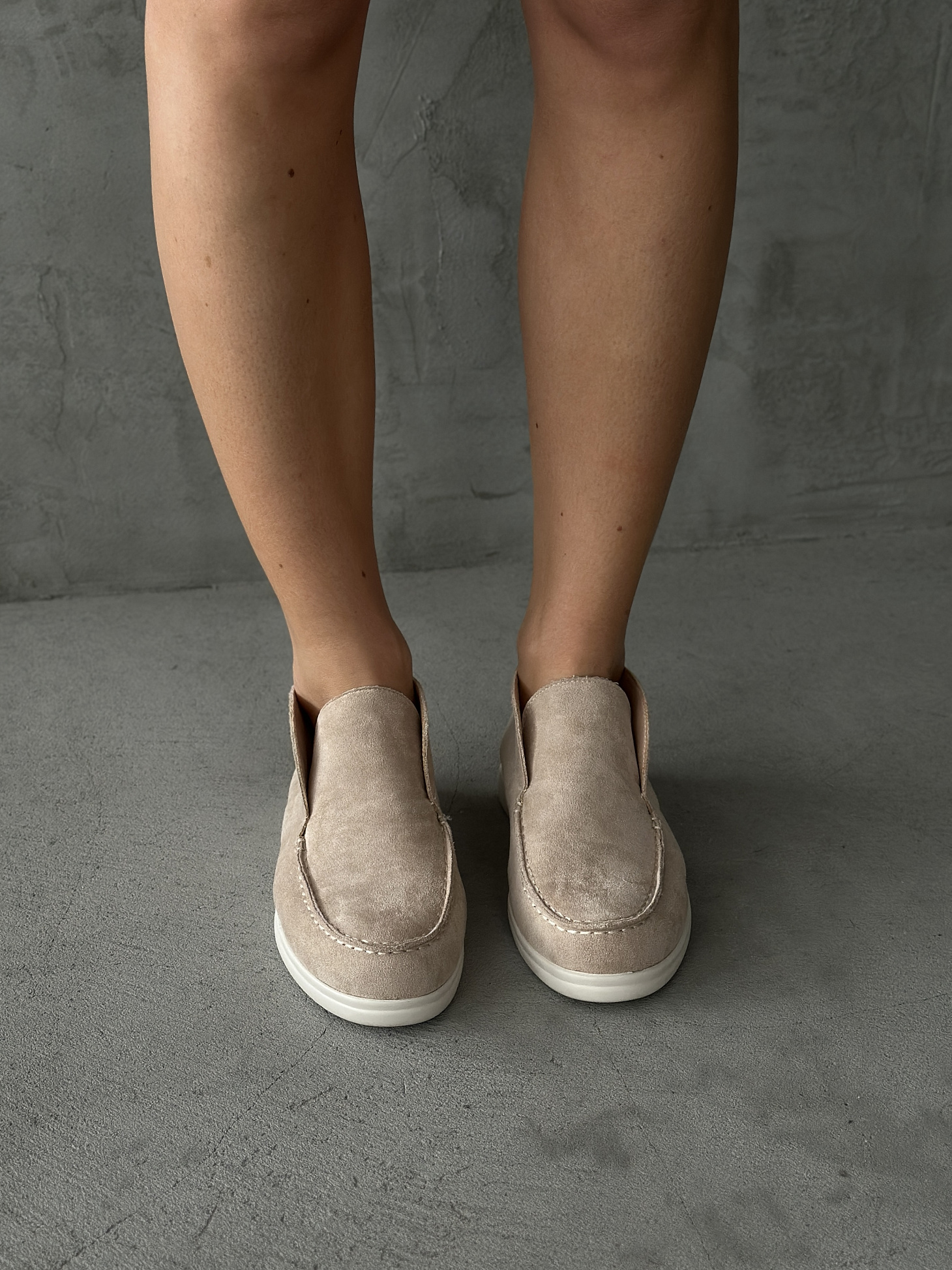 Лоферы женские экозамша