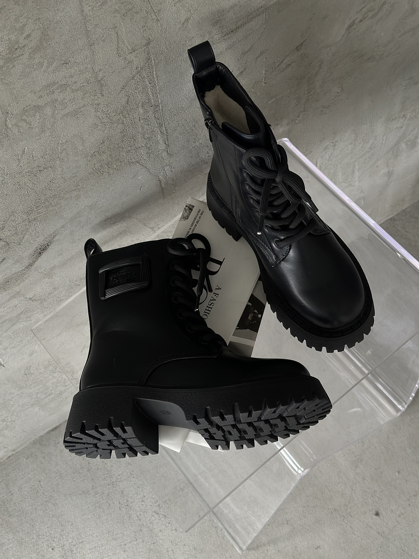 Ботинки детские экокожа шерсть