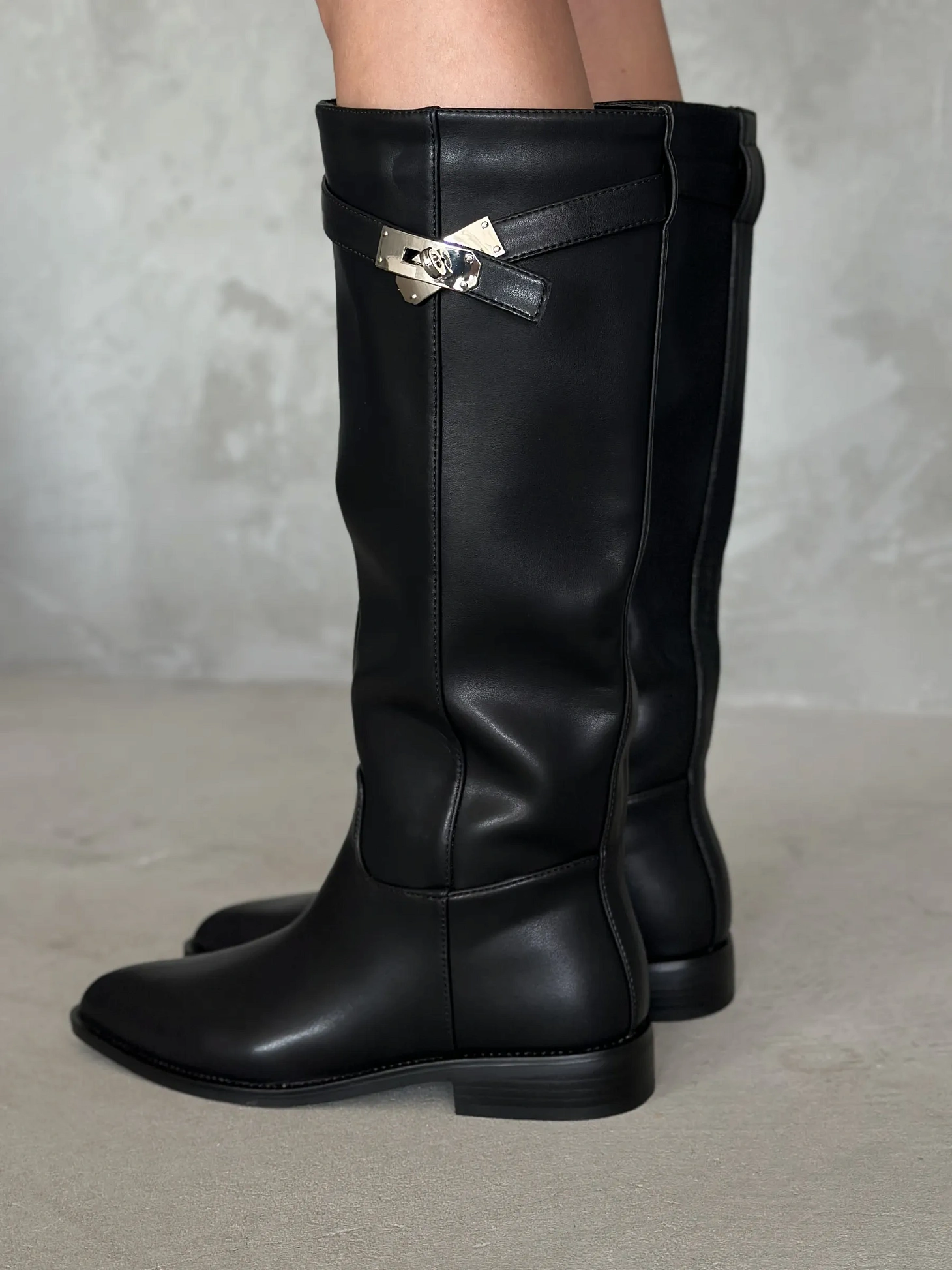 Сапоги женские экокожа шерсть