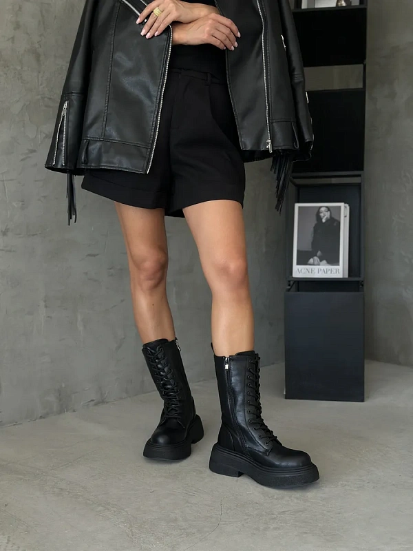 Ботинки женские экокожа шерсть