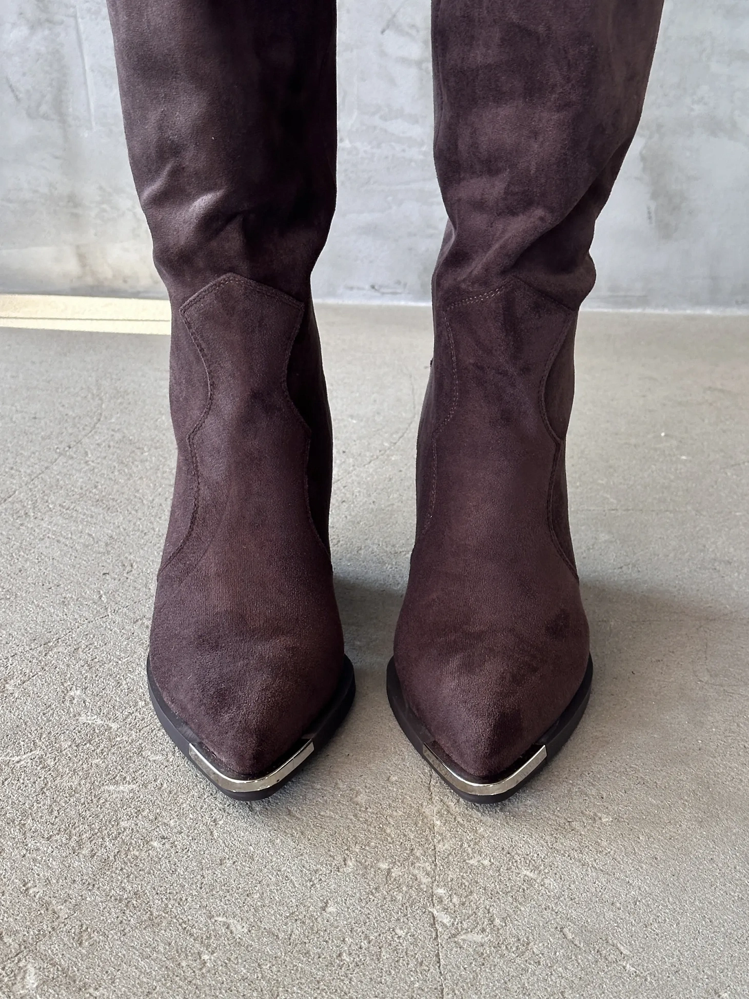 Сапоги казаки женские экозамша