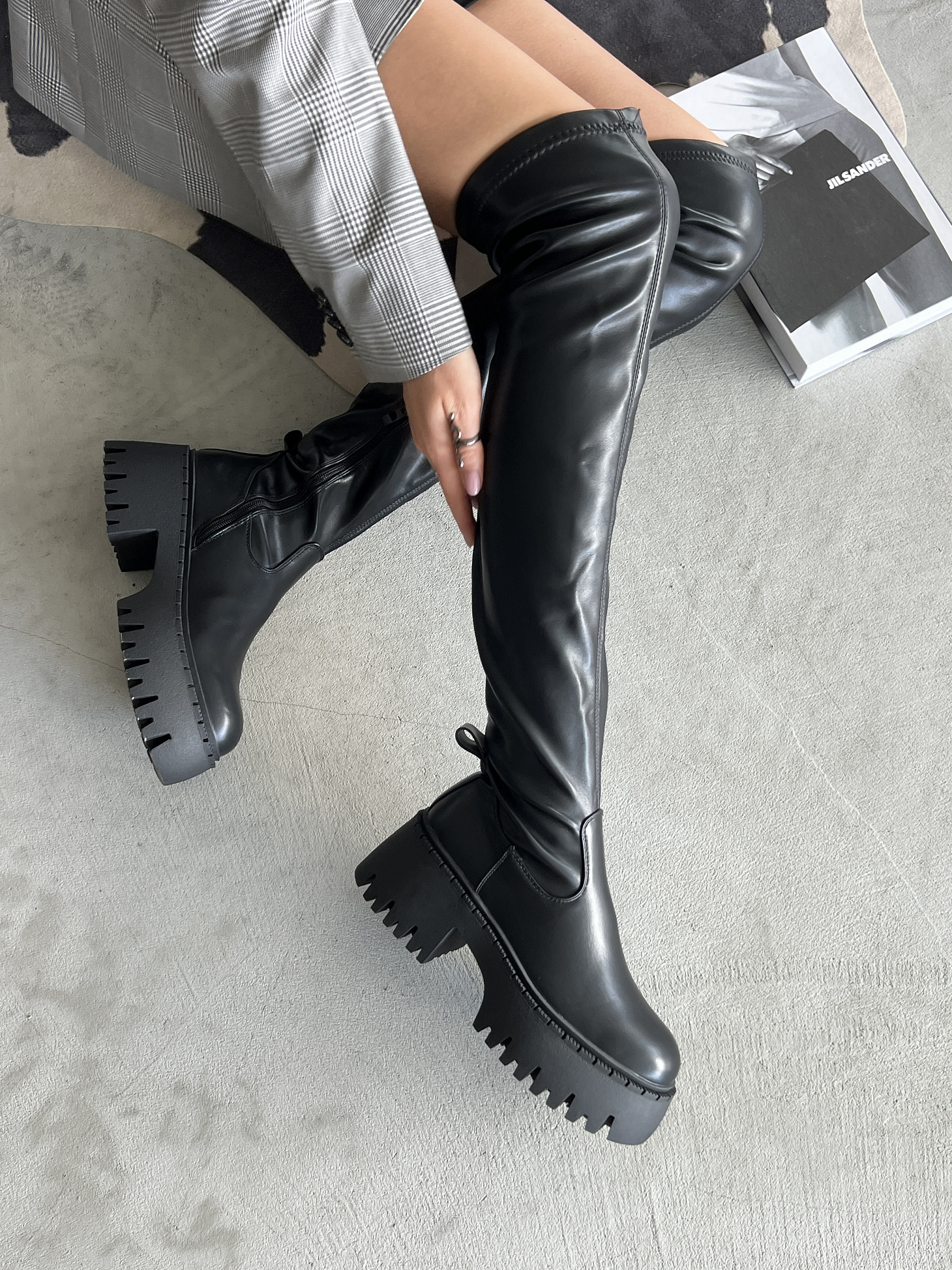 Ботфорты женские экокожа