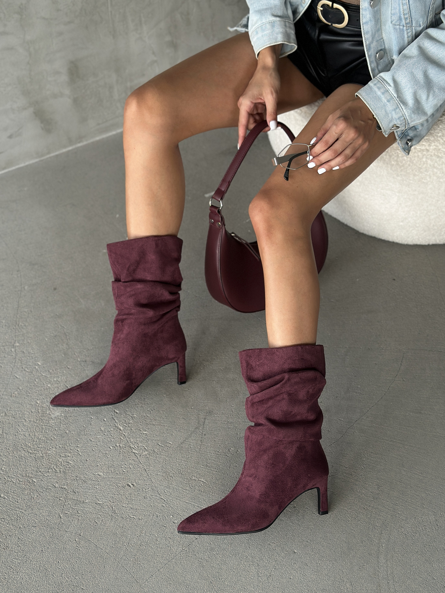 Сапоги женские текстиль