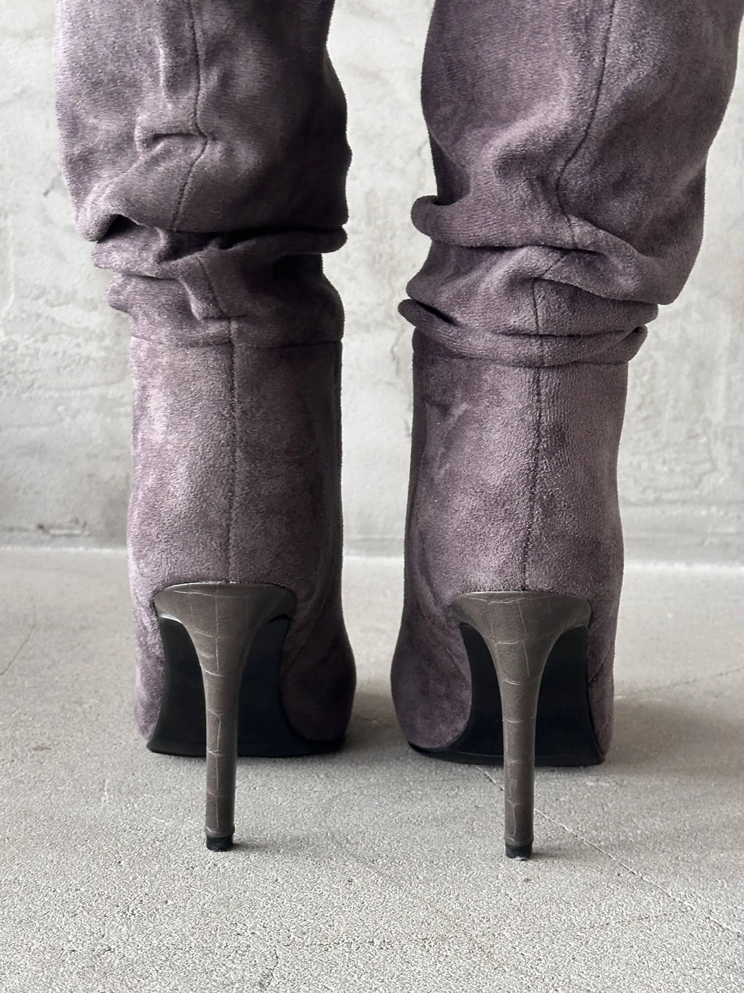 Сапоги женские экозамша