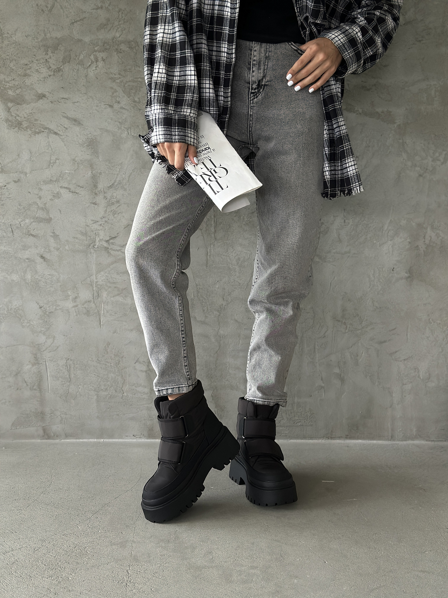 Дутики женские текстиль шерсть