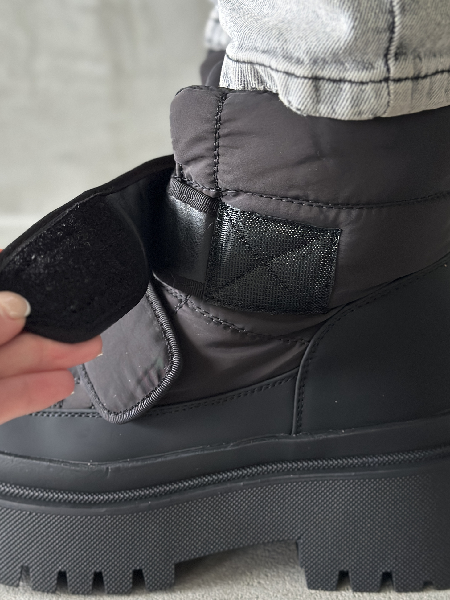 Дутики женские текстиль шерсть