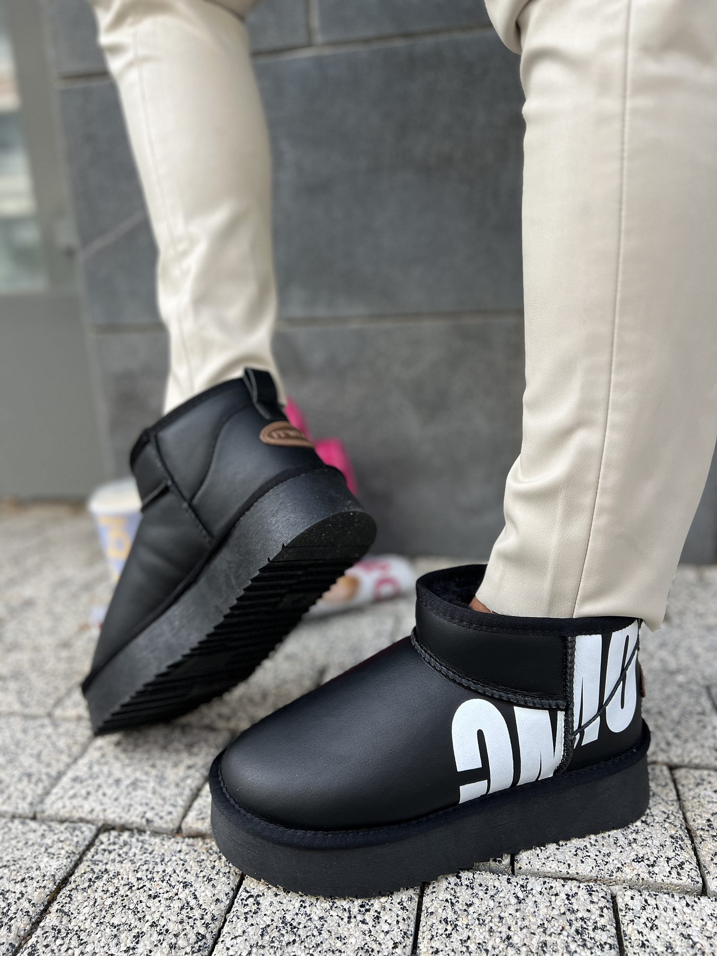 Угги женские кожа шерсть