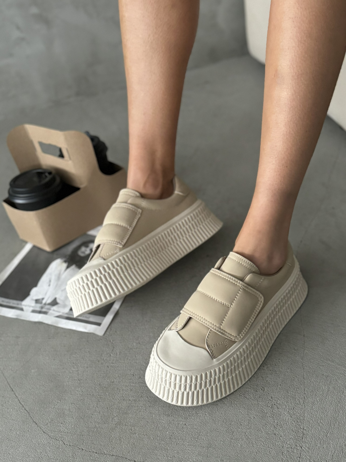 Кеды женские экокожа