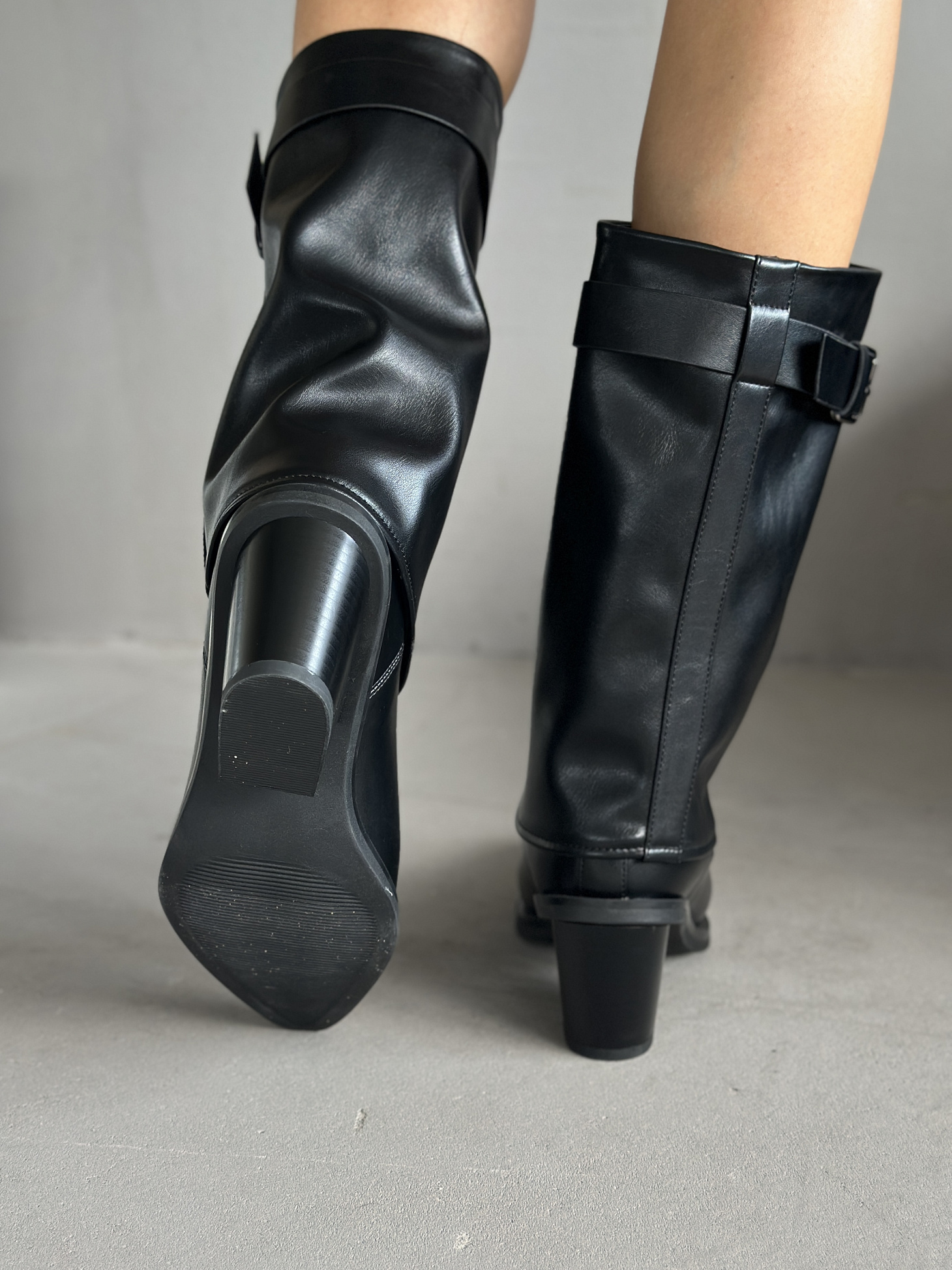 Сапоги-трансформеры женские экокожа шерсть