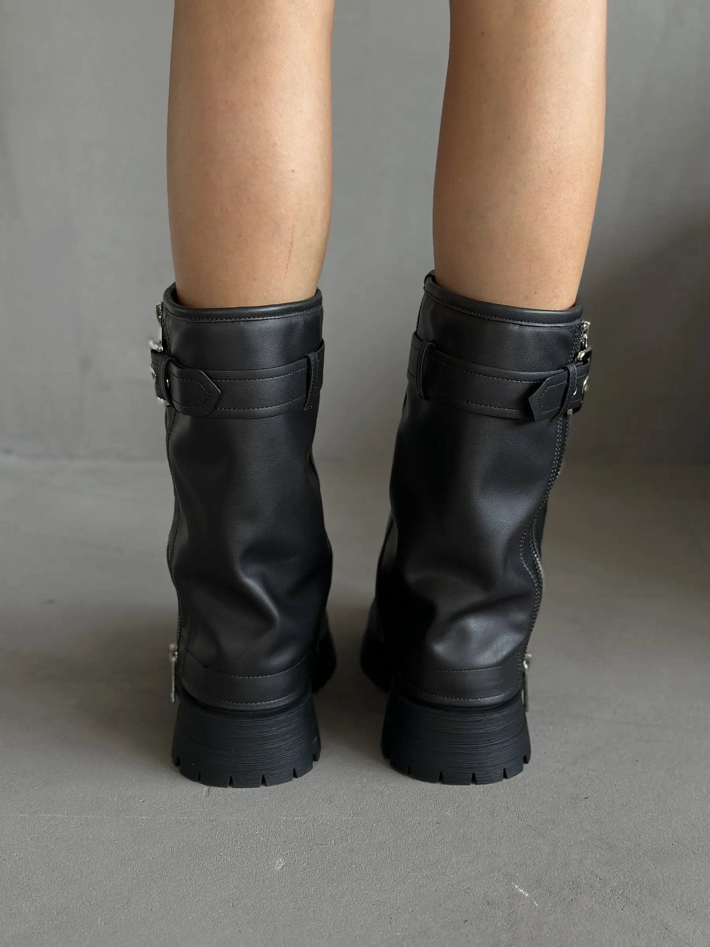 Ботинки женские экокожа шерсть