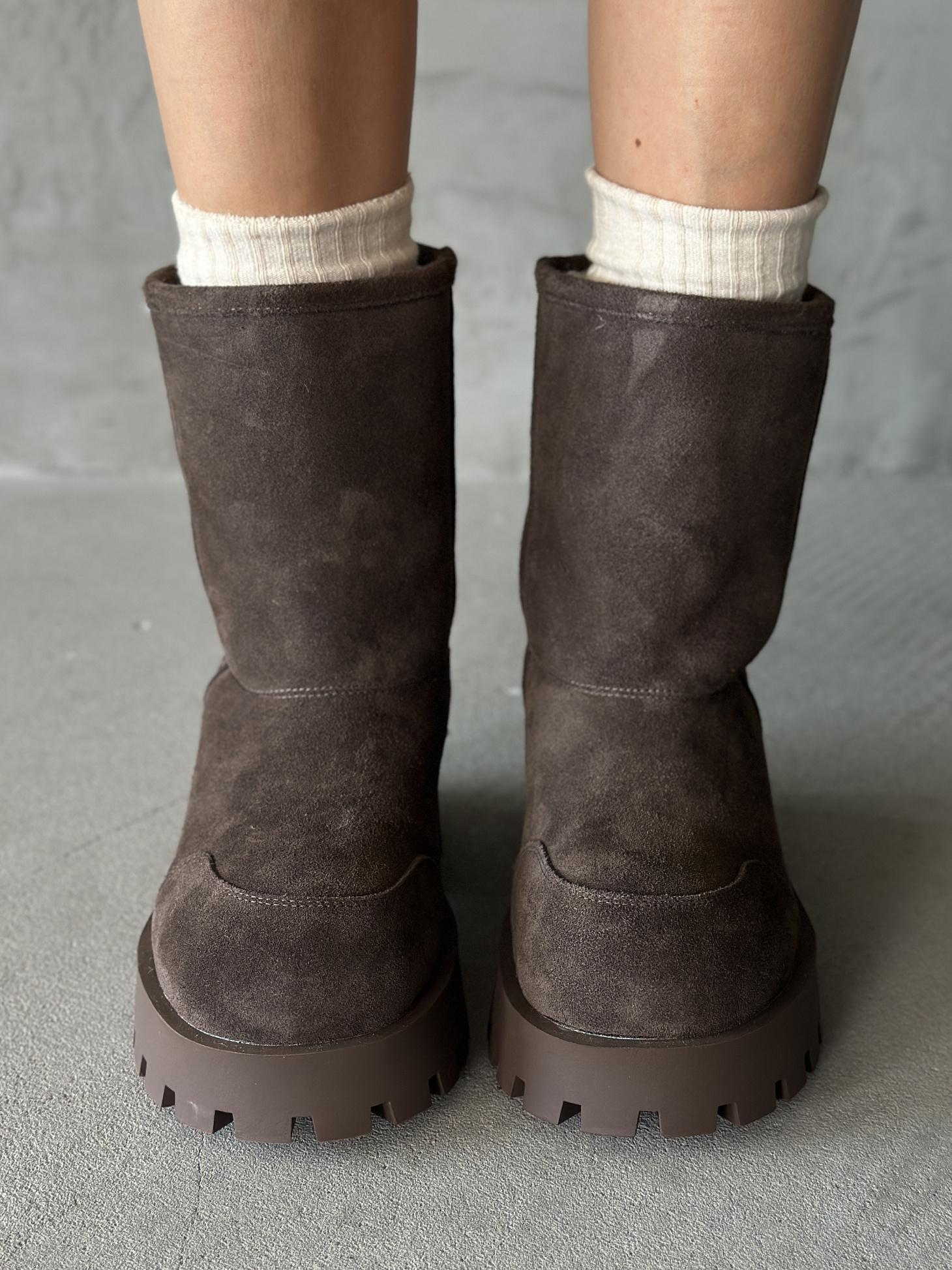 Сапоги женские натуральная замша шерсть