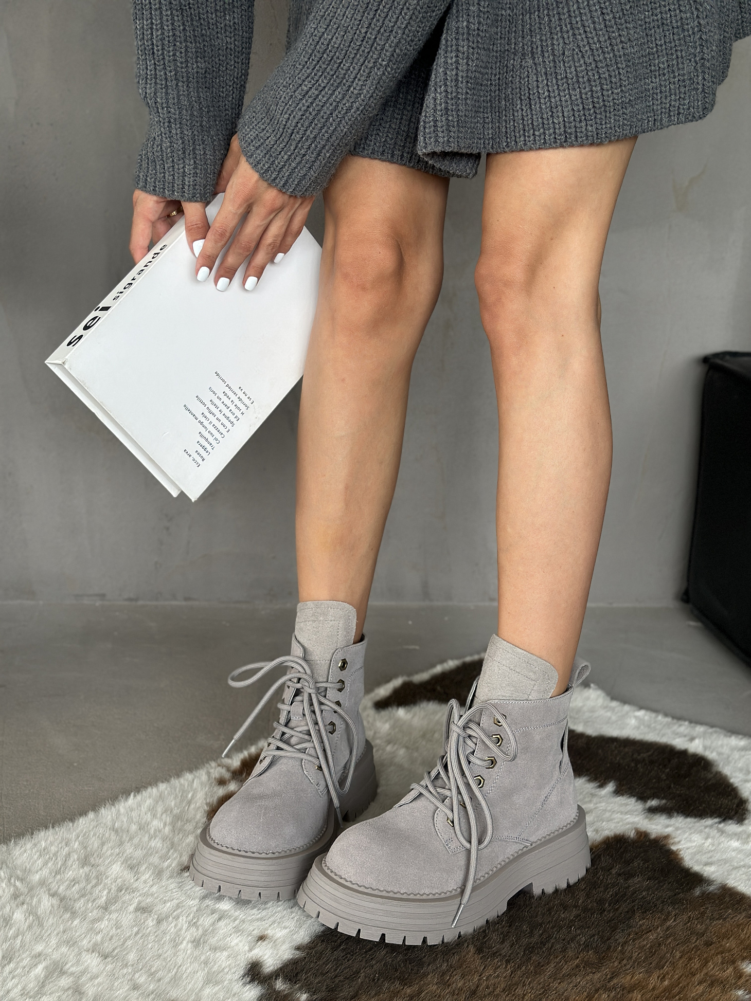 Ботинки женские натуральная замша