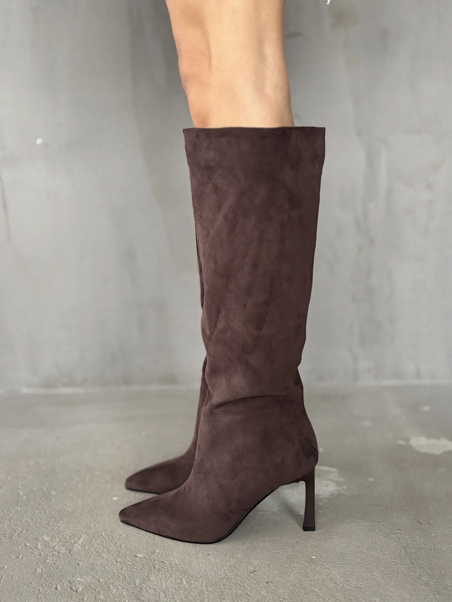 Сапоги женские экозамша