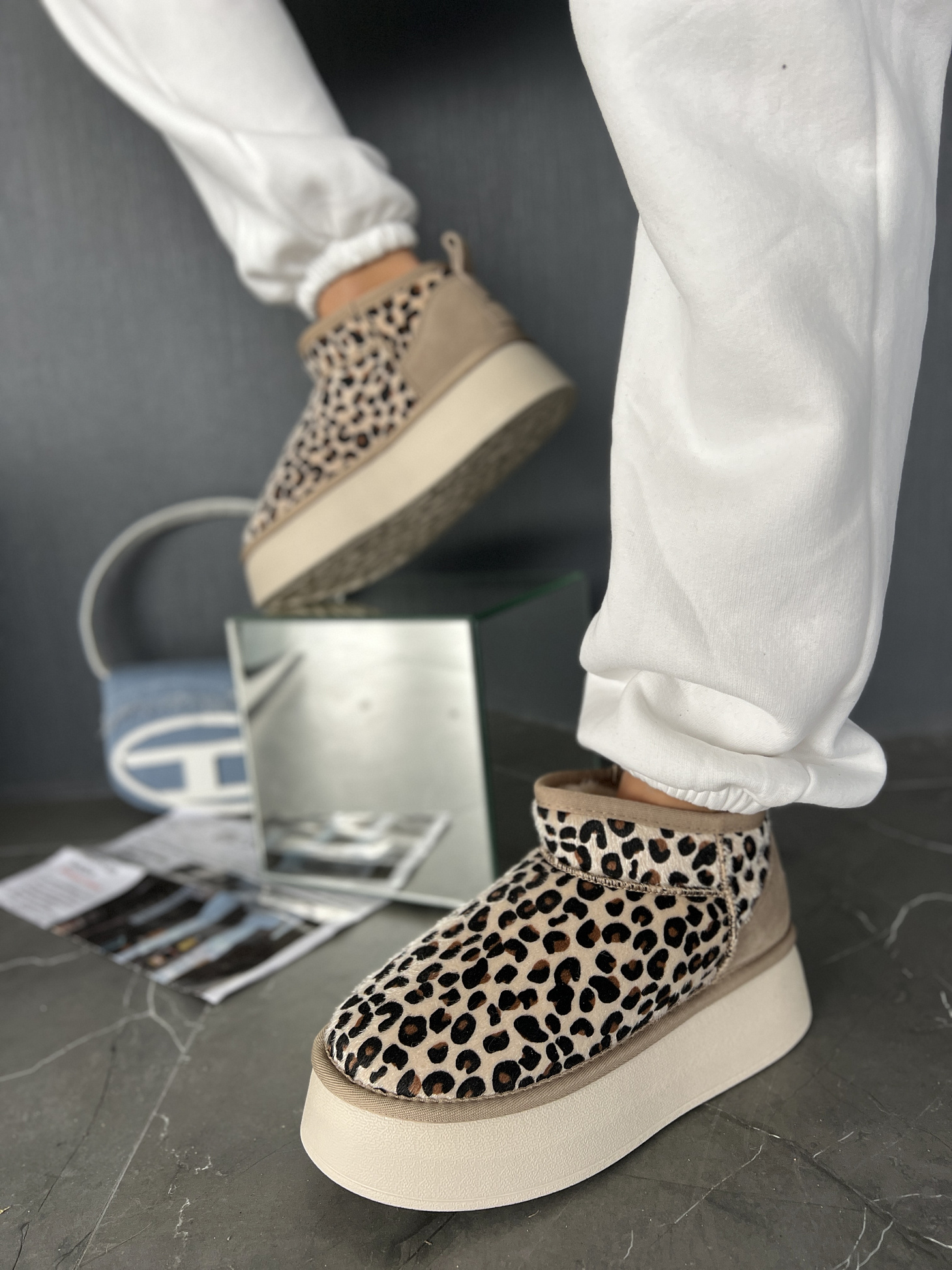 Угги женские замша шерсть