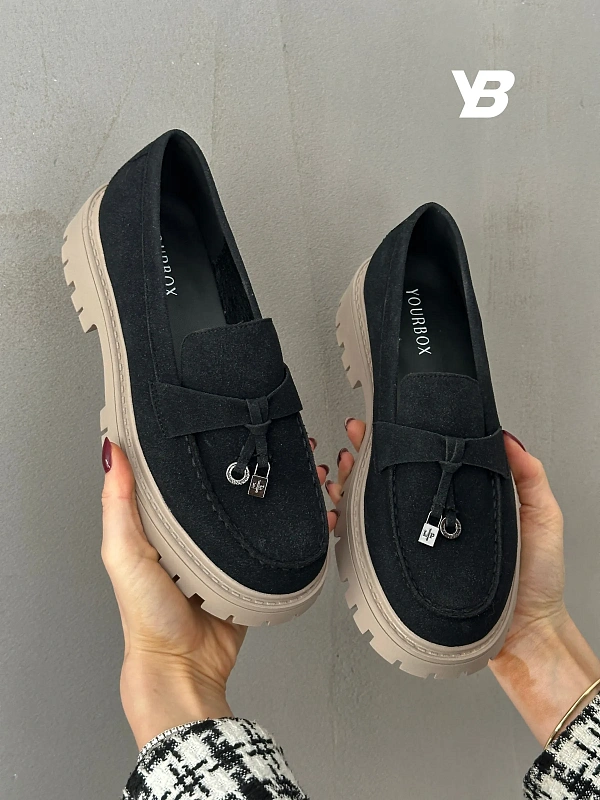 Лоферы женские экозамша