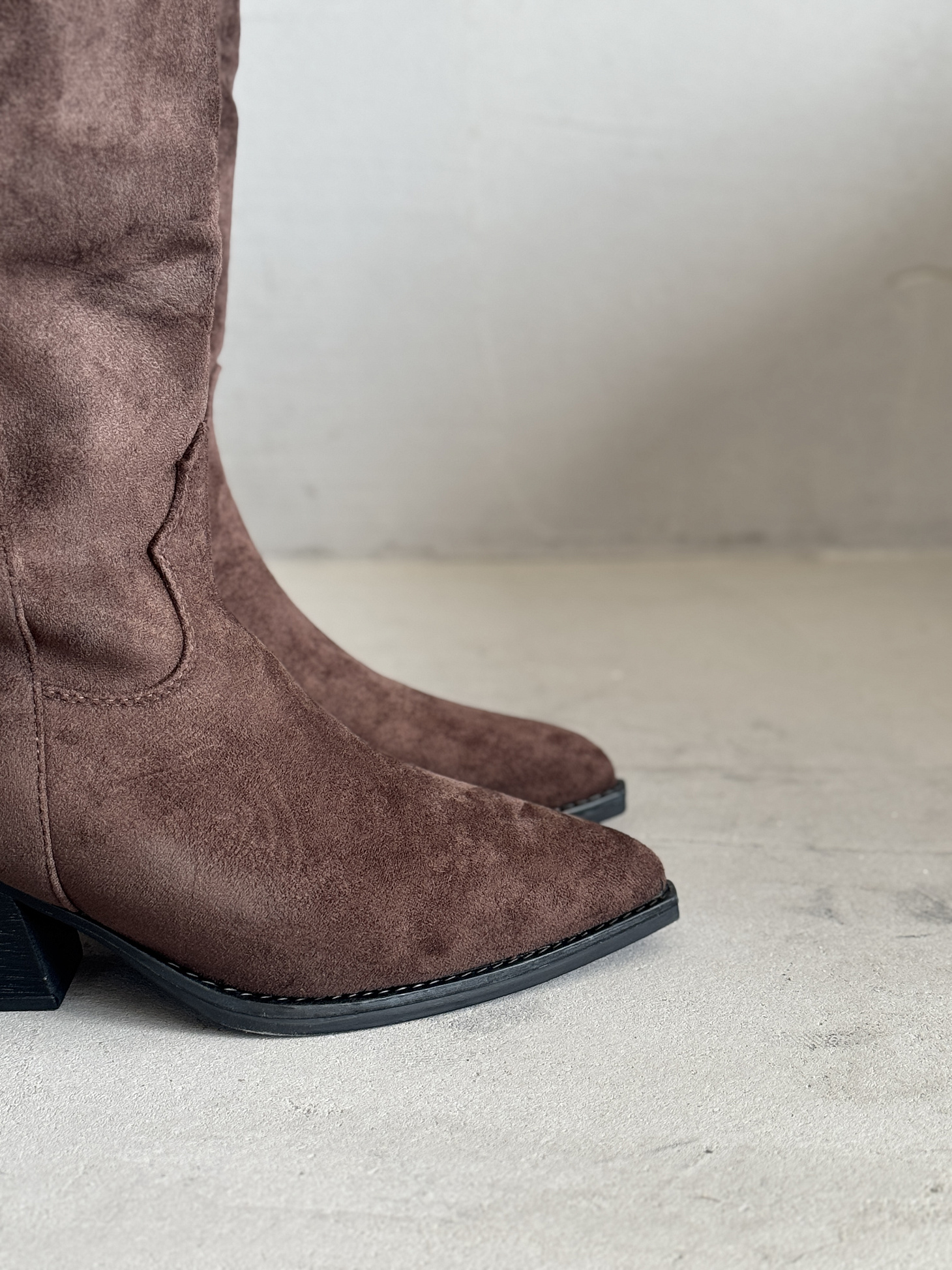 Сапоги казаки женские экозамша еврошерсть