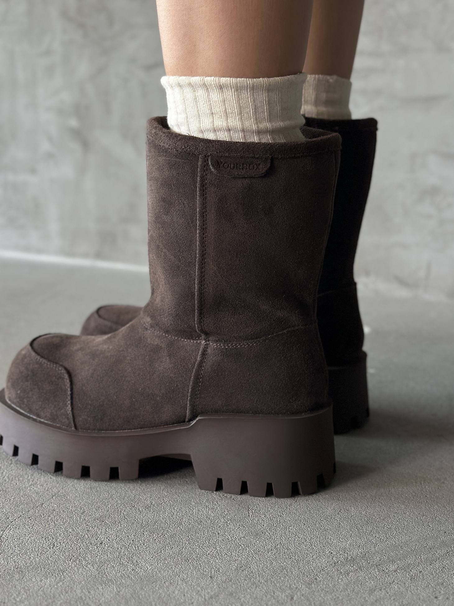 Сапоги женские натуральная замша шерсть