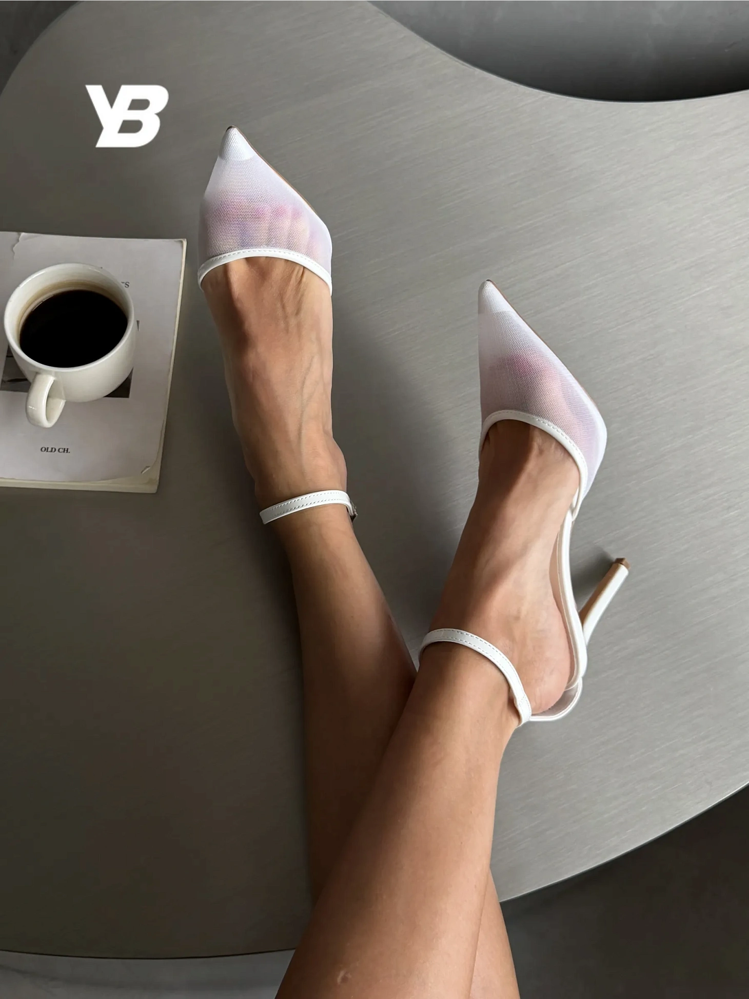 Туфли женские на каблуке с открытой пяткой вечерние